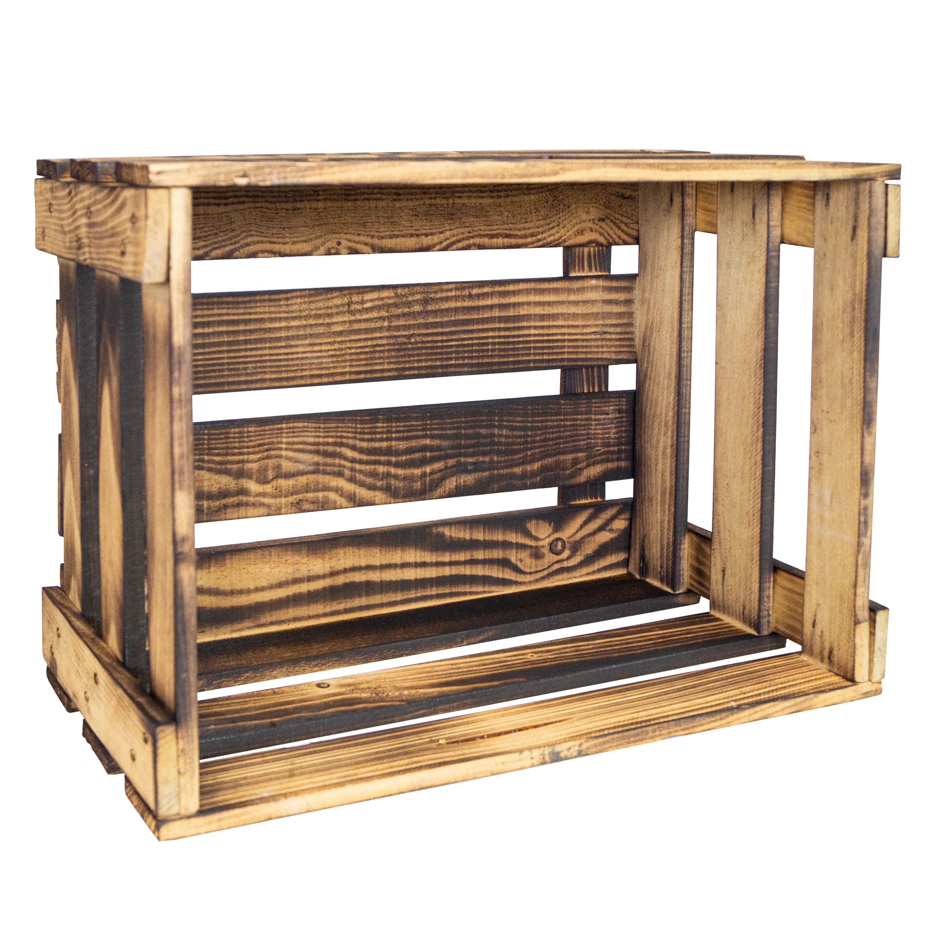 Geflammte Badische Weinkiste "Wein Wein Wein" 50x35x28 cm Geflammte Badische Weinkiste "Wein Wein Wein" 50x35x28 cm