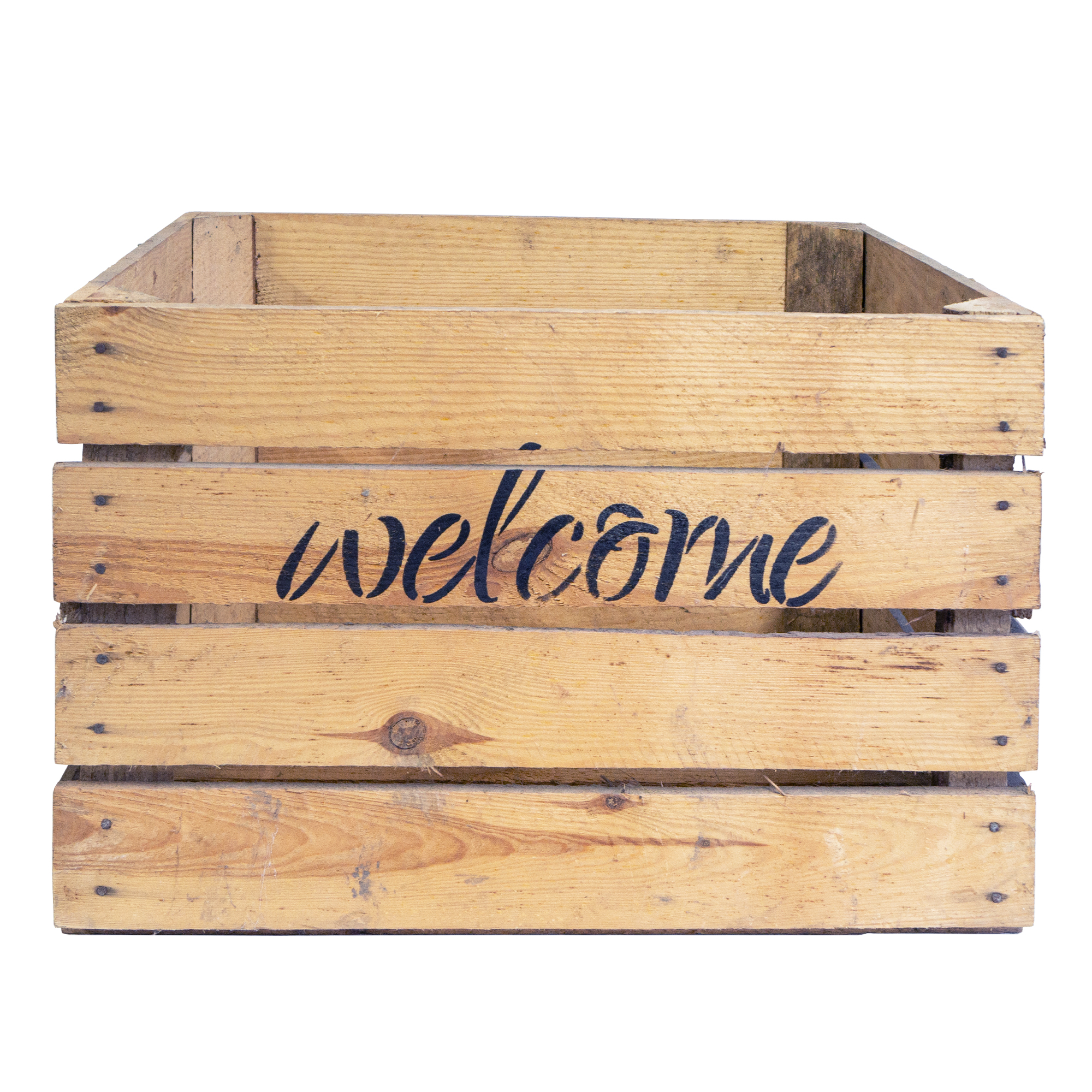 Obstkiste Welcome Welcome Natur gebraucht