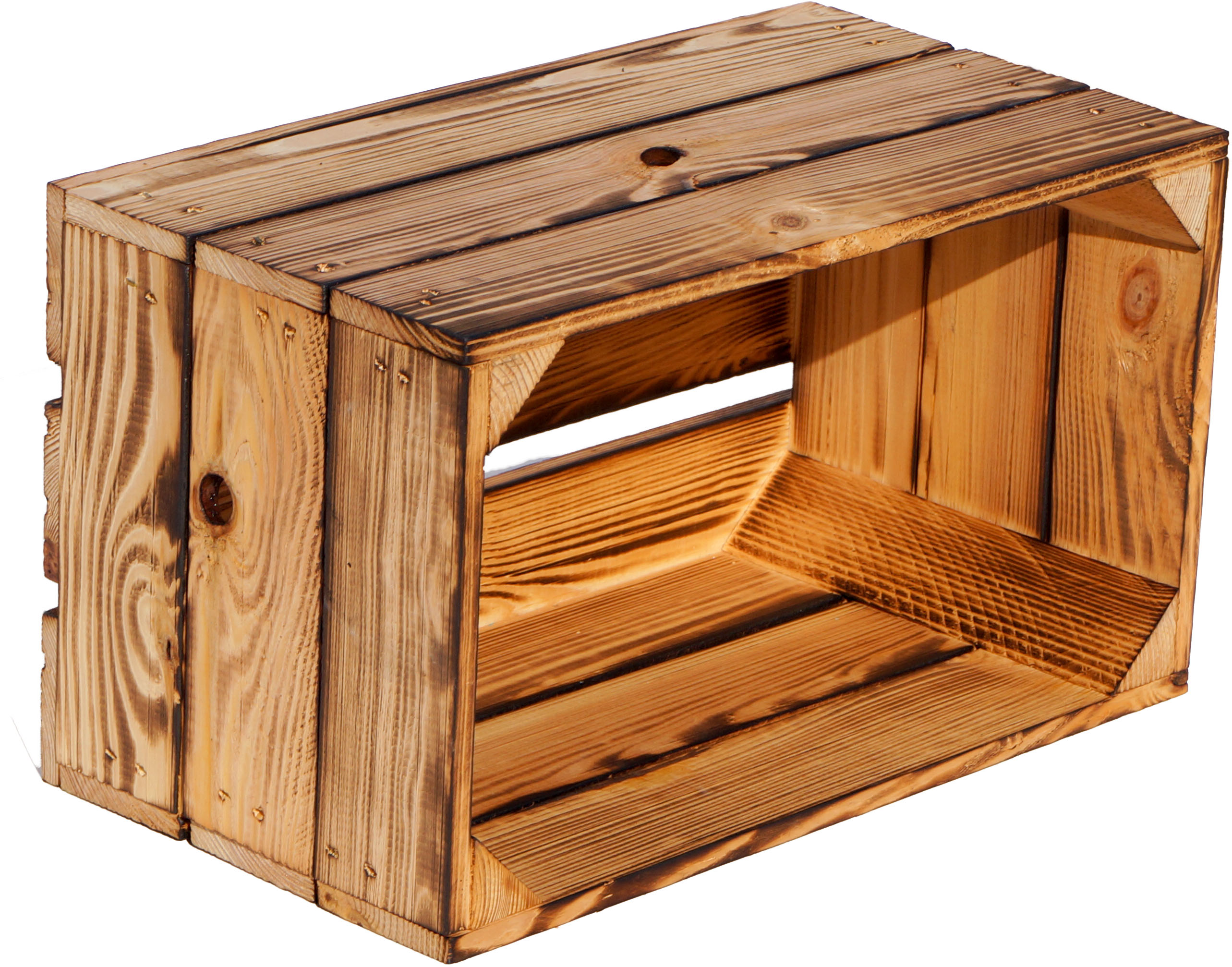 Weinkiste "Hilde" geflammt ohne 38x22x19cm Weinkiste "Hilde" geflammt ohne 38x22x19cm