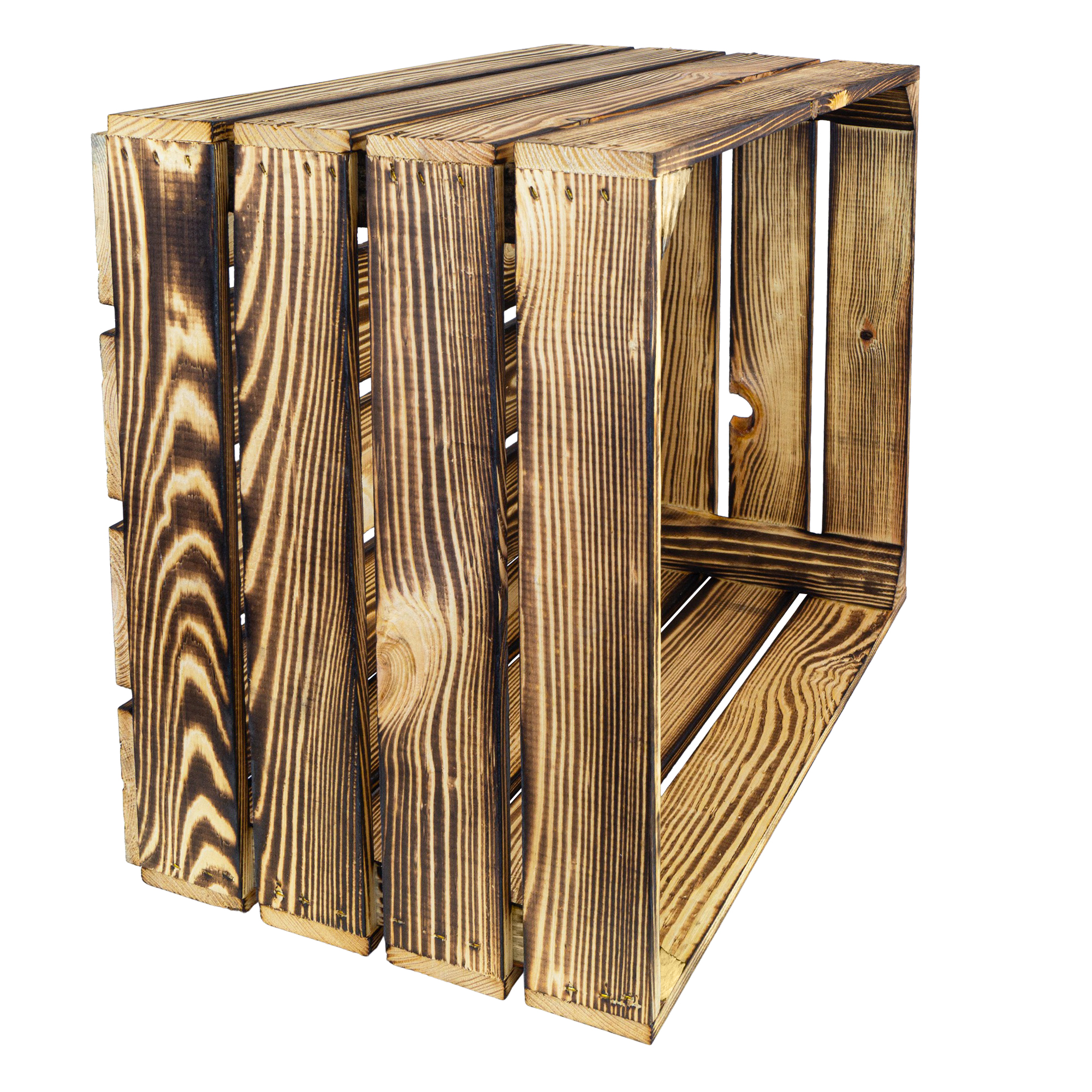 Neue geflammte Apfelkiste im Vintage Design 50x40x30cm