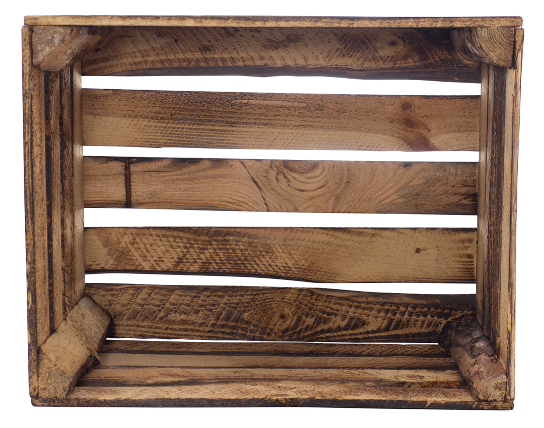 4er Set - APFELKISTE *FLAMME* 50x40x30cm B-WARE