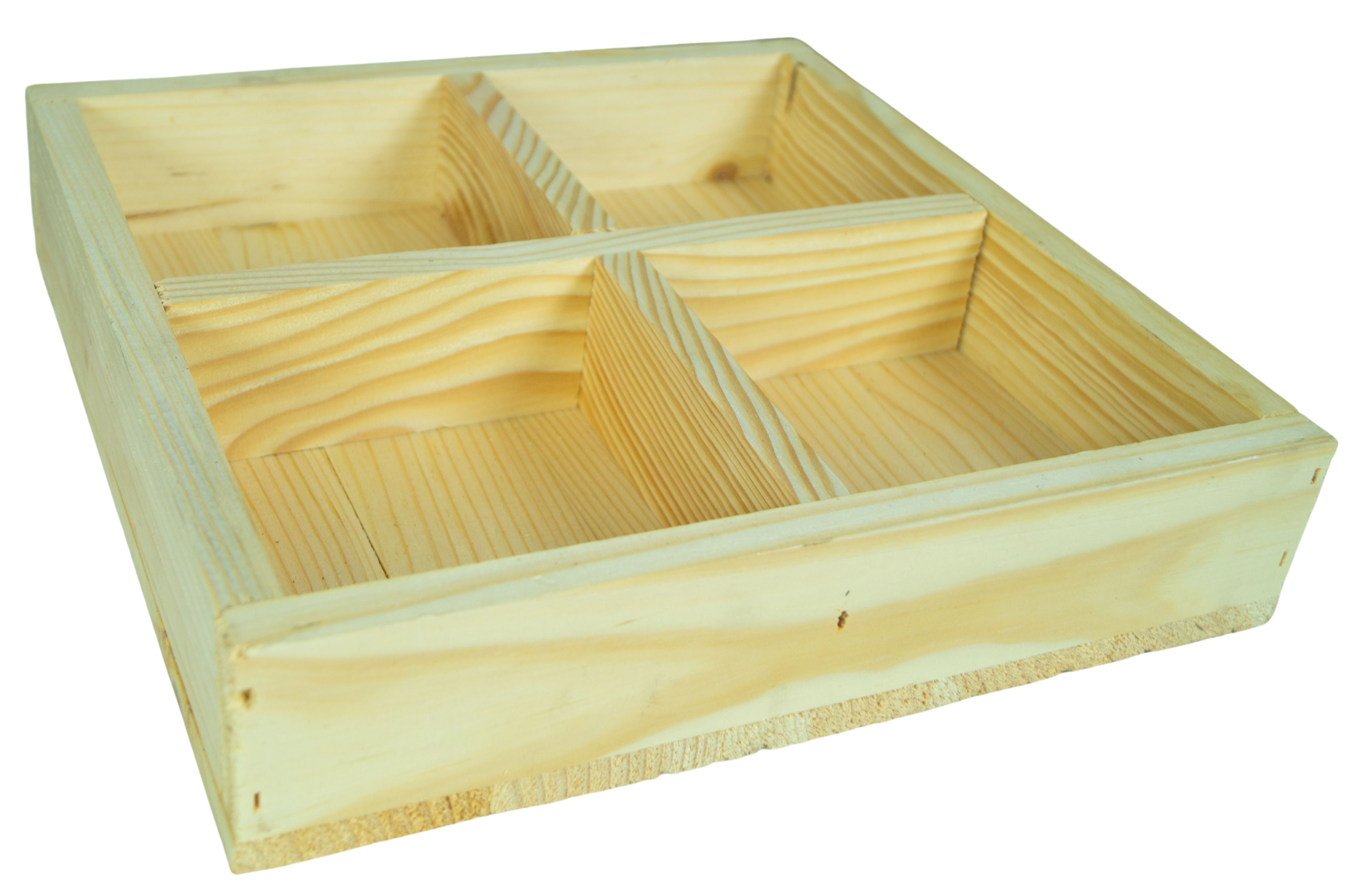 Holzbox Alma mit 4 Fächern Holzbox Alma mit 4 Fächern