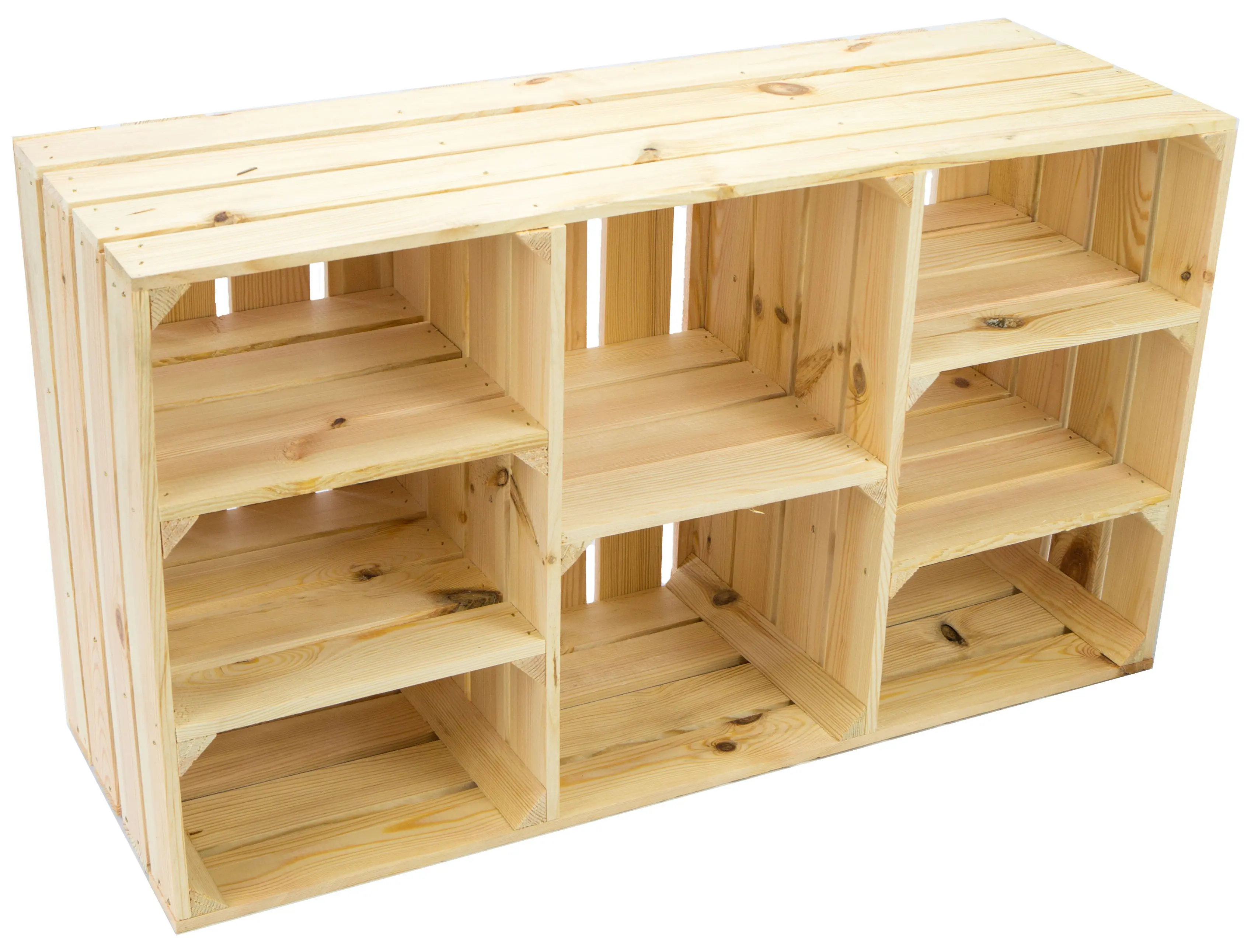 Großes Holzregal Heino Natur 88x50x30cm Großes Holzregal Heino Natur 88x50x30cm