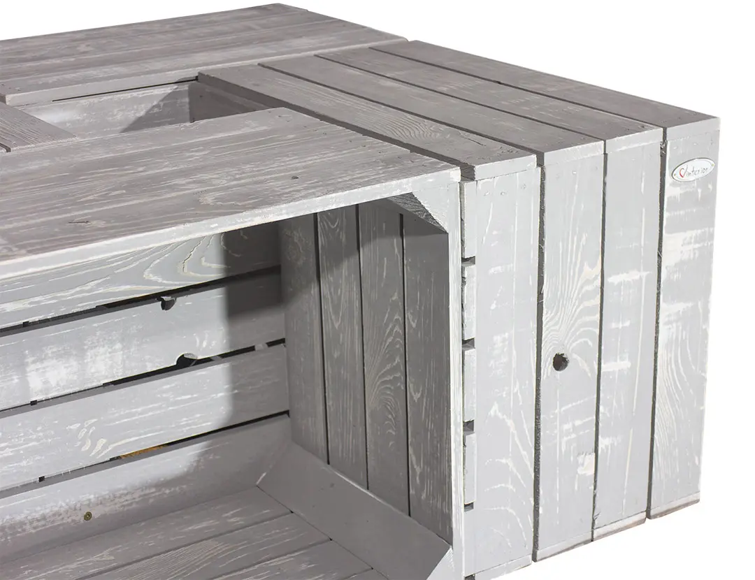 Premium Shabby Holzkiste 50x40x30cm