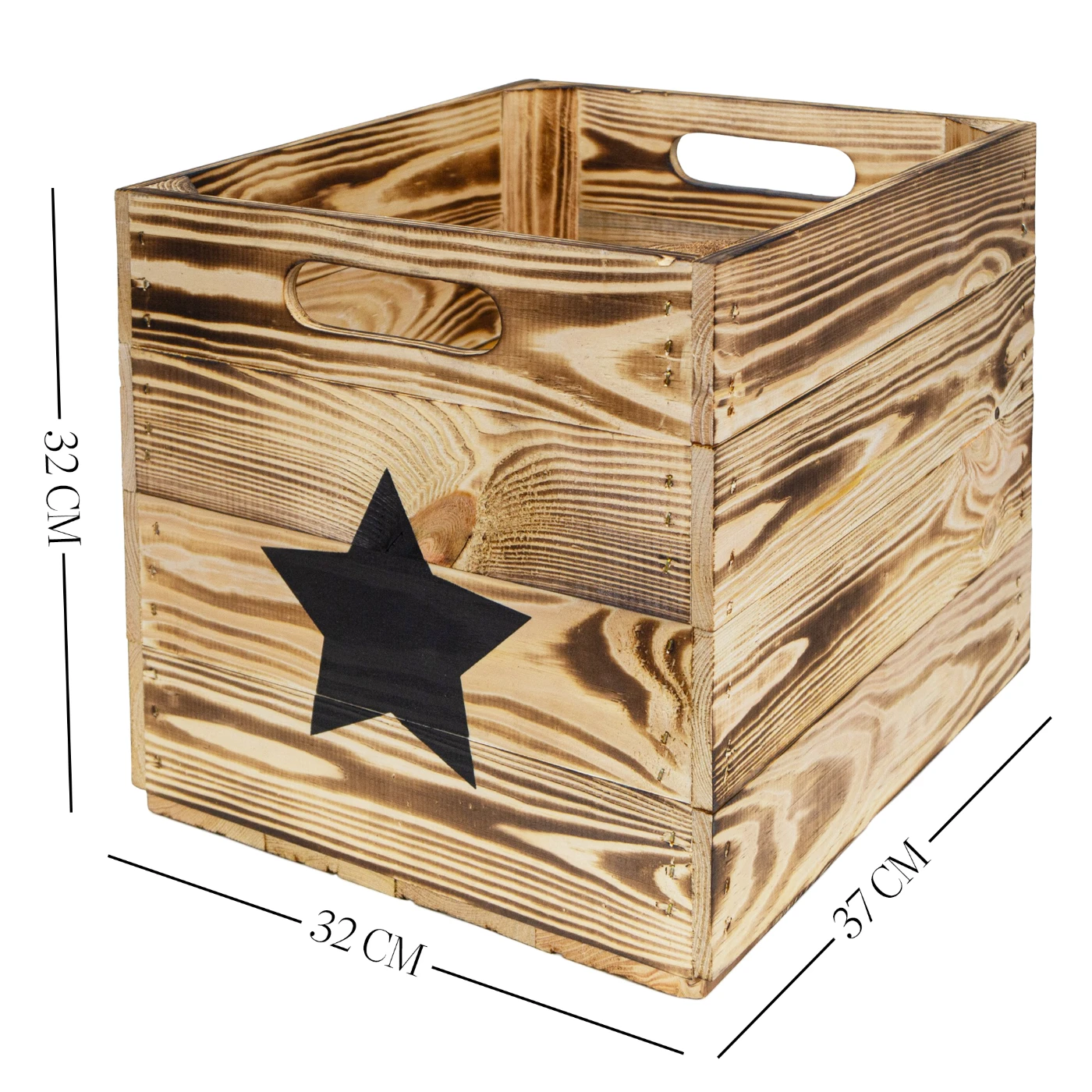 Aufbewahrungskiste Kallax geflammt Stern schwarz passend für Kallax und Expeditregale Regaleinsatz 