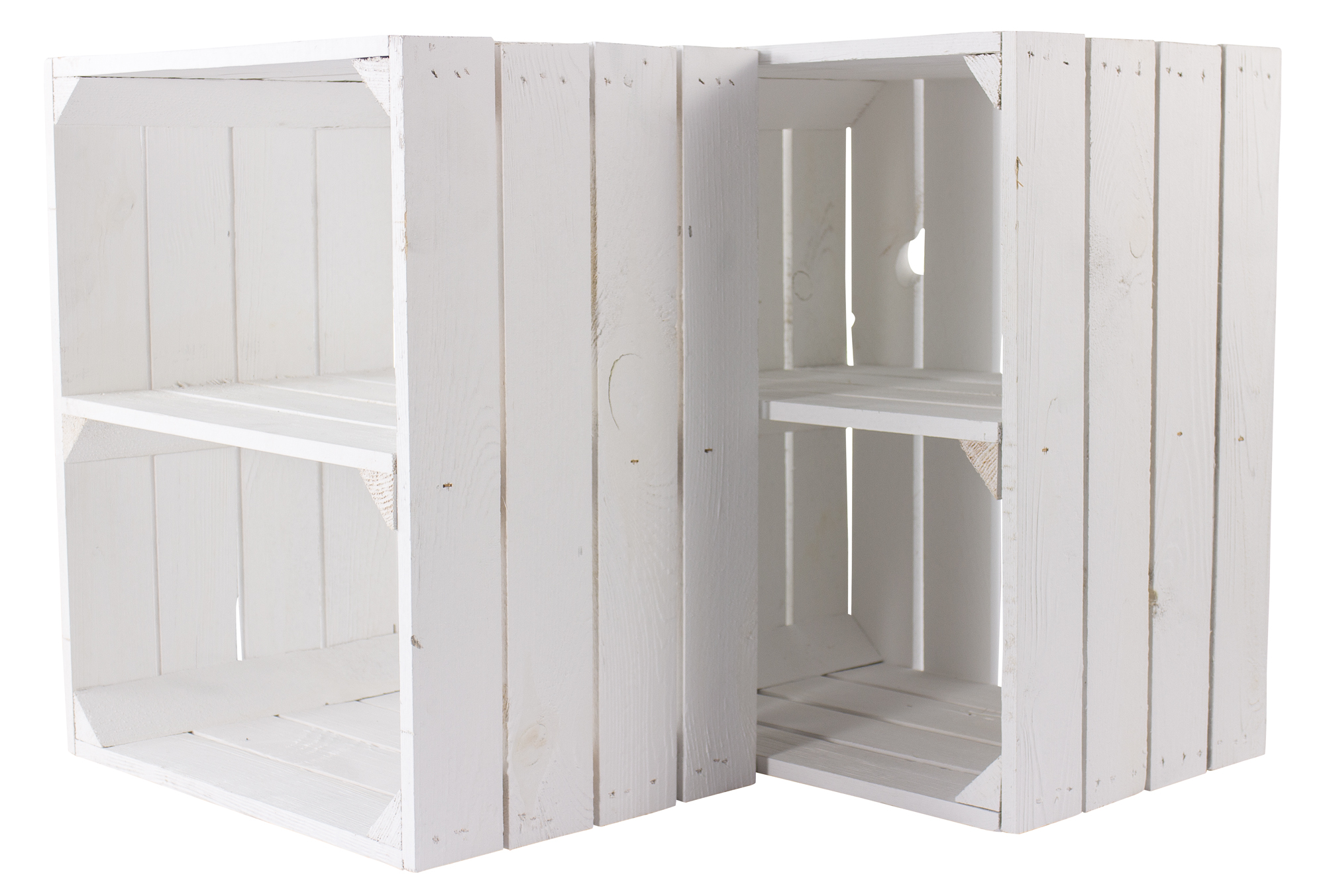 Weiße Kiste für Schuh-und Bücherregal "quer" 50x40x30cm