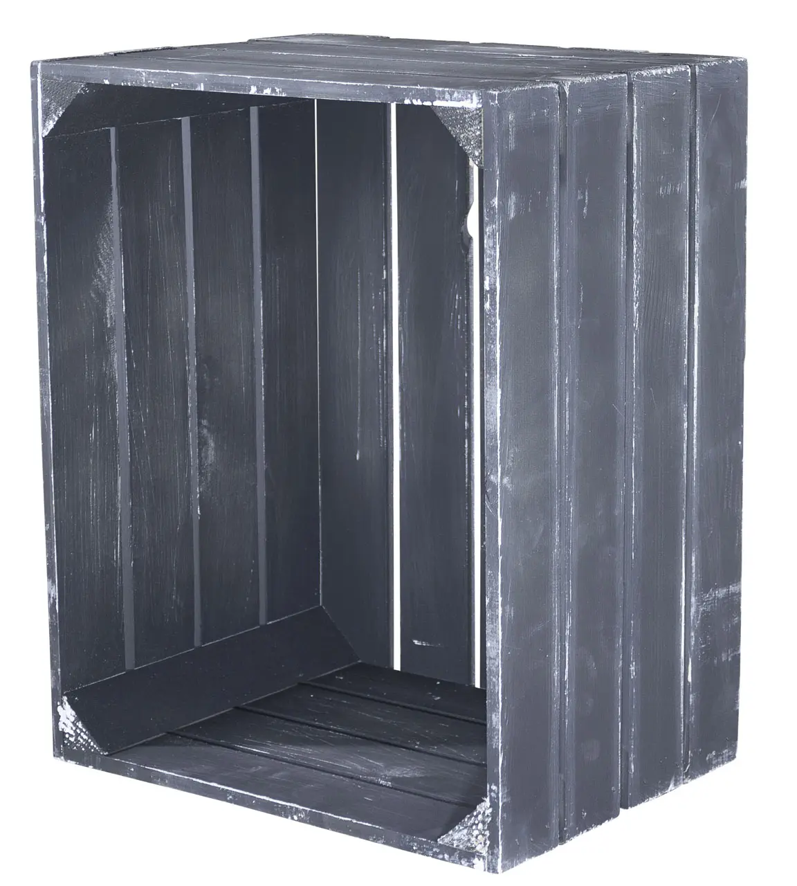 Holzkiste Shabby Schwarz 50x40x30cm