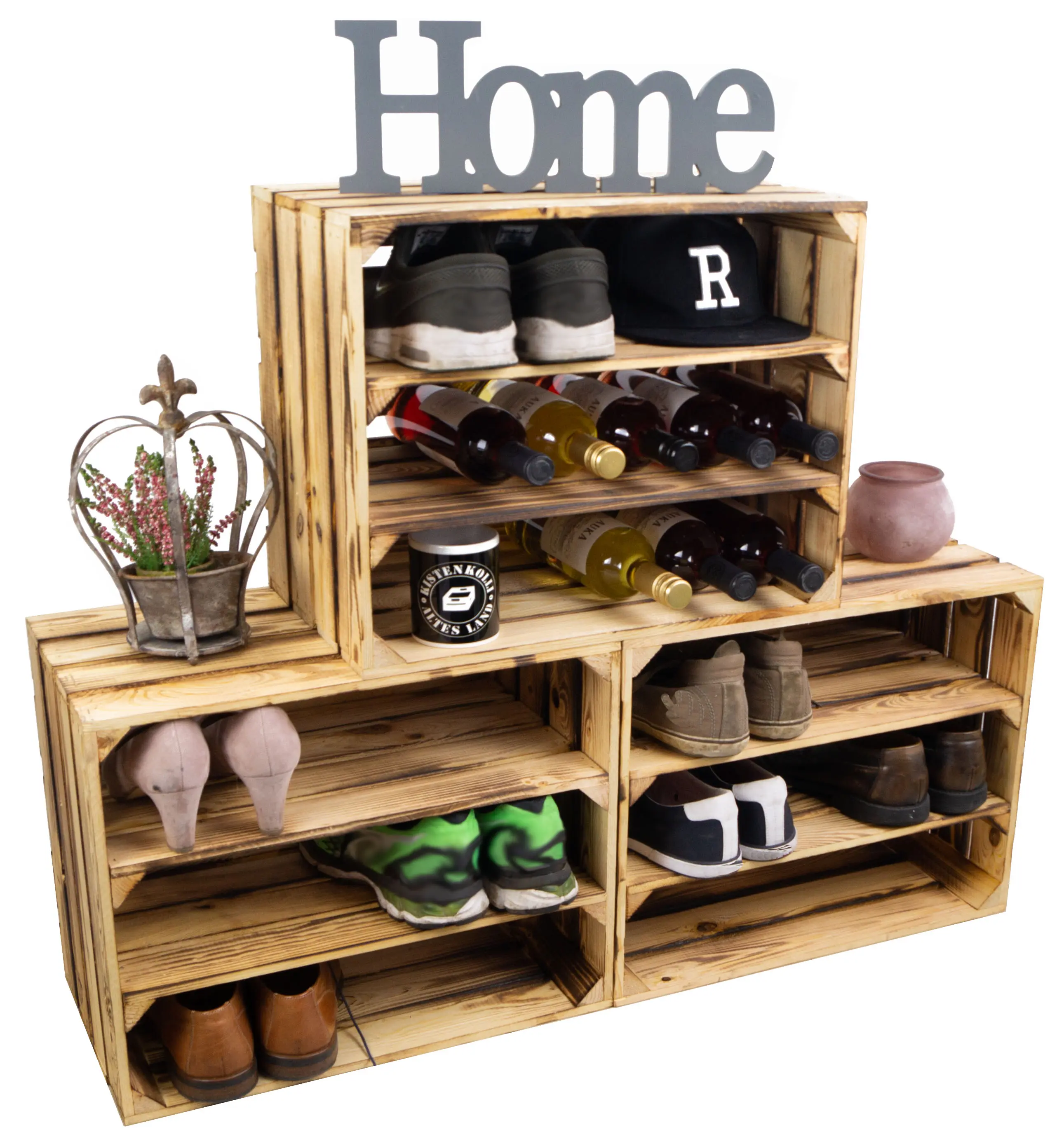 Regalkiste geflammt "Johanna" doppelt geflammt längs Regalkiste geflammt "Johanna" doppelt geflammt längs