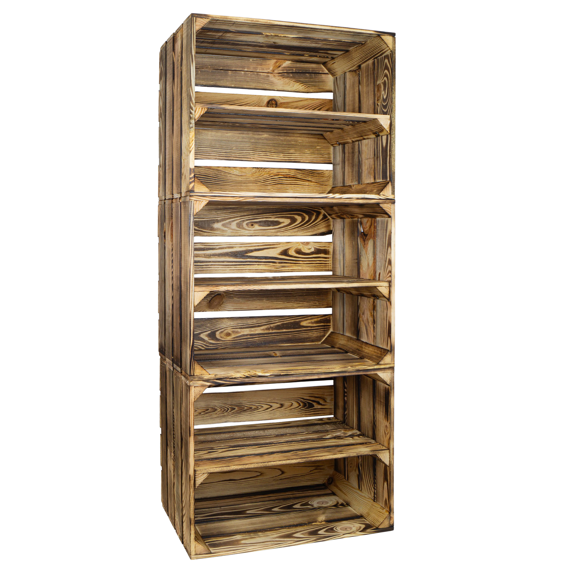 Geflammte Kiste für Schuh-und Bücherregal 50x40x30cm Geflammte Kiste für Schuh-und Bücherregal 50x40x30cm