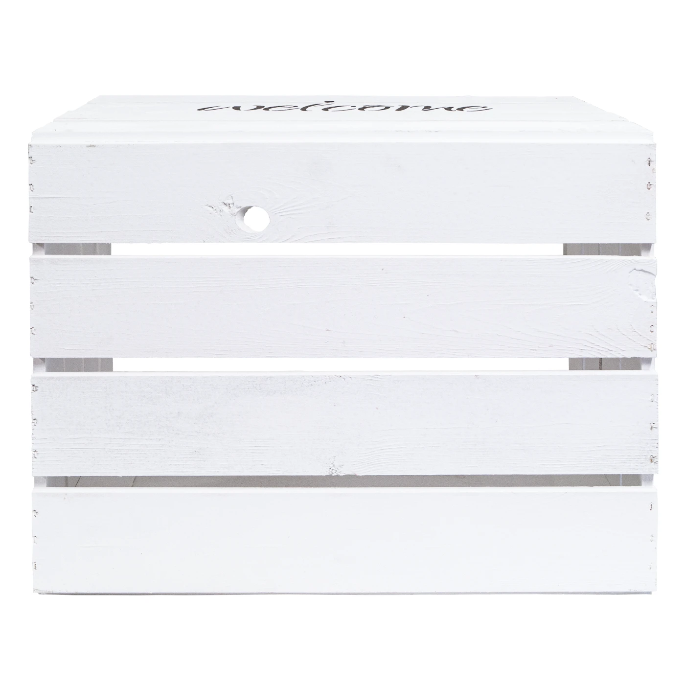 Obstkiste Welcome Welcome Weiss