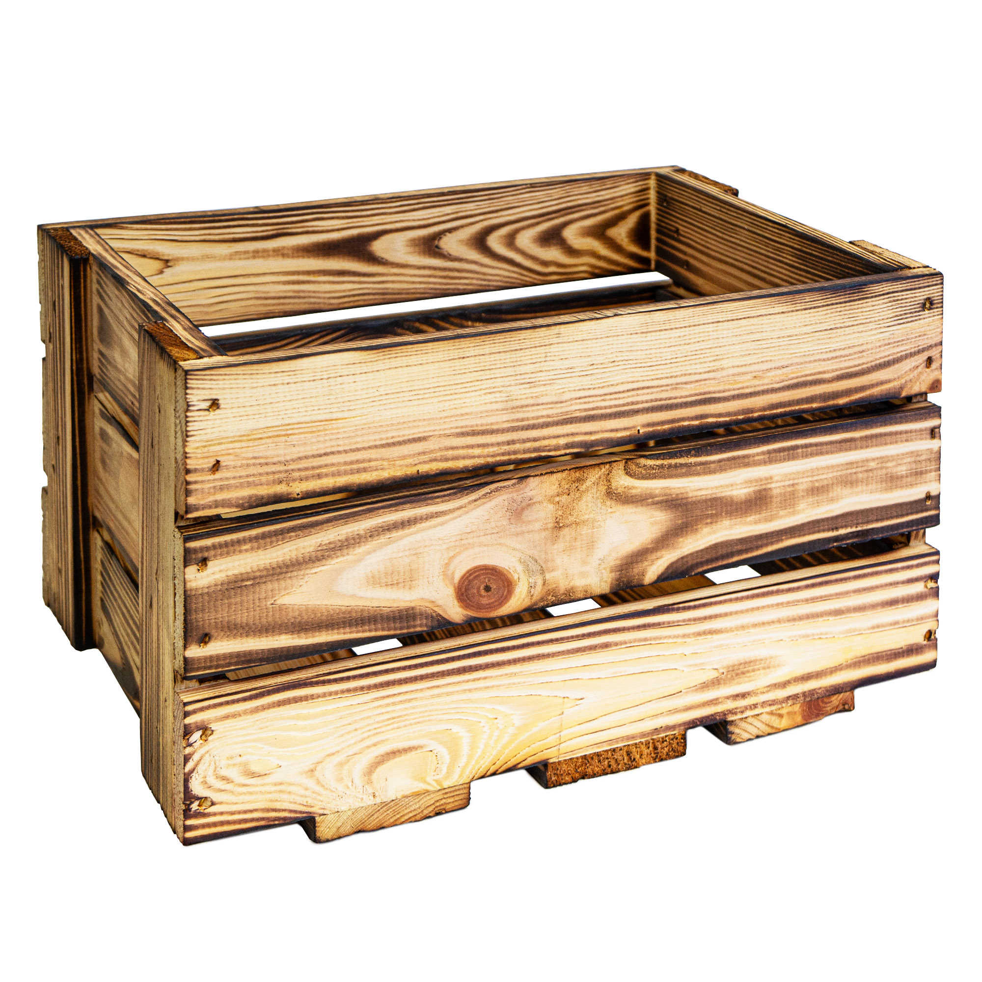 Mini-Weinkiste in geflammt 34x23x19cm Mini-Weinkiste in geflammt 34x23x19cm