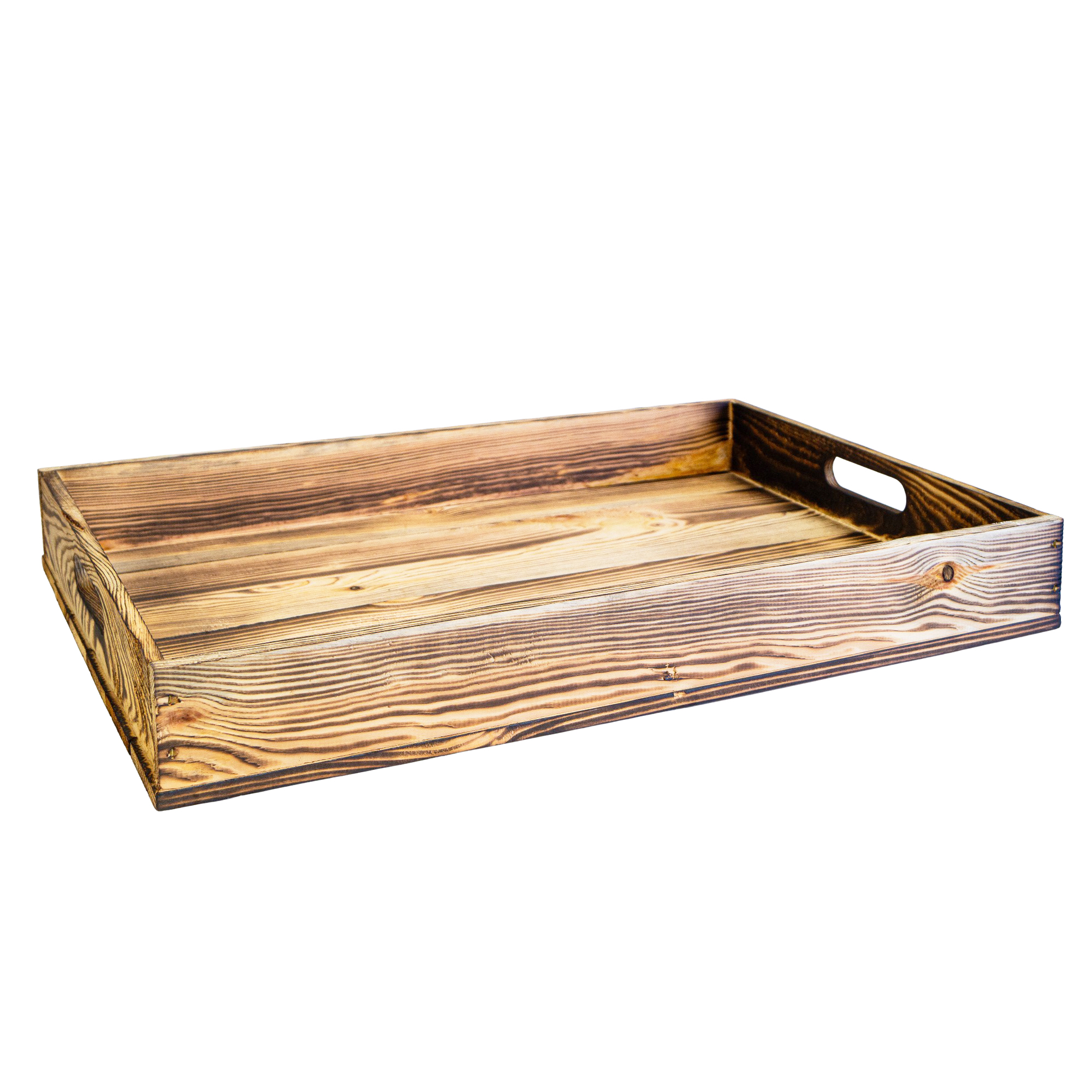 Serviertablett in geflammt 60x40x8cm Holztablett Frühstückstablet Bartablett Serviertablett in geflammt 60x40x8cm Holztablett Frühstückstablet Bartablett