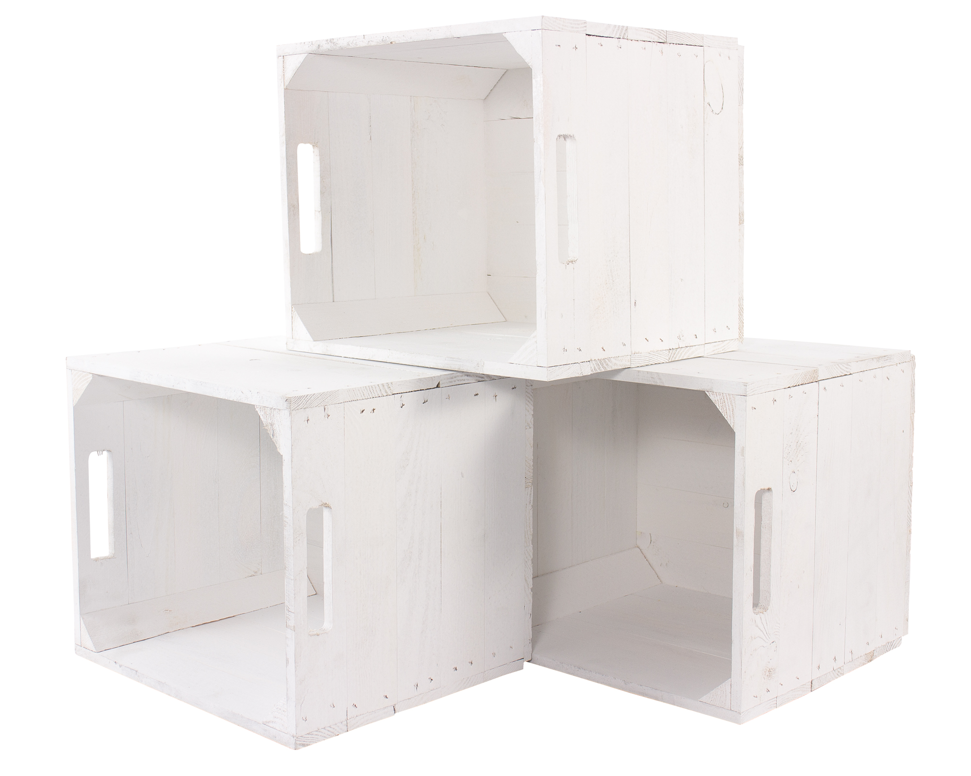 Holzkiste "weiß" für Kallax Regale 33x37,5x32,5cm Aufbewahrungskiste Weiß mit türkisem Anker