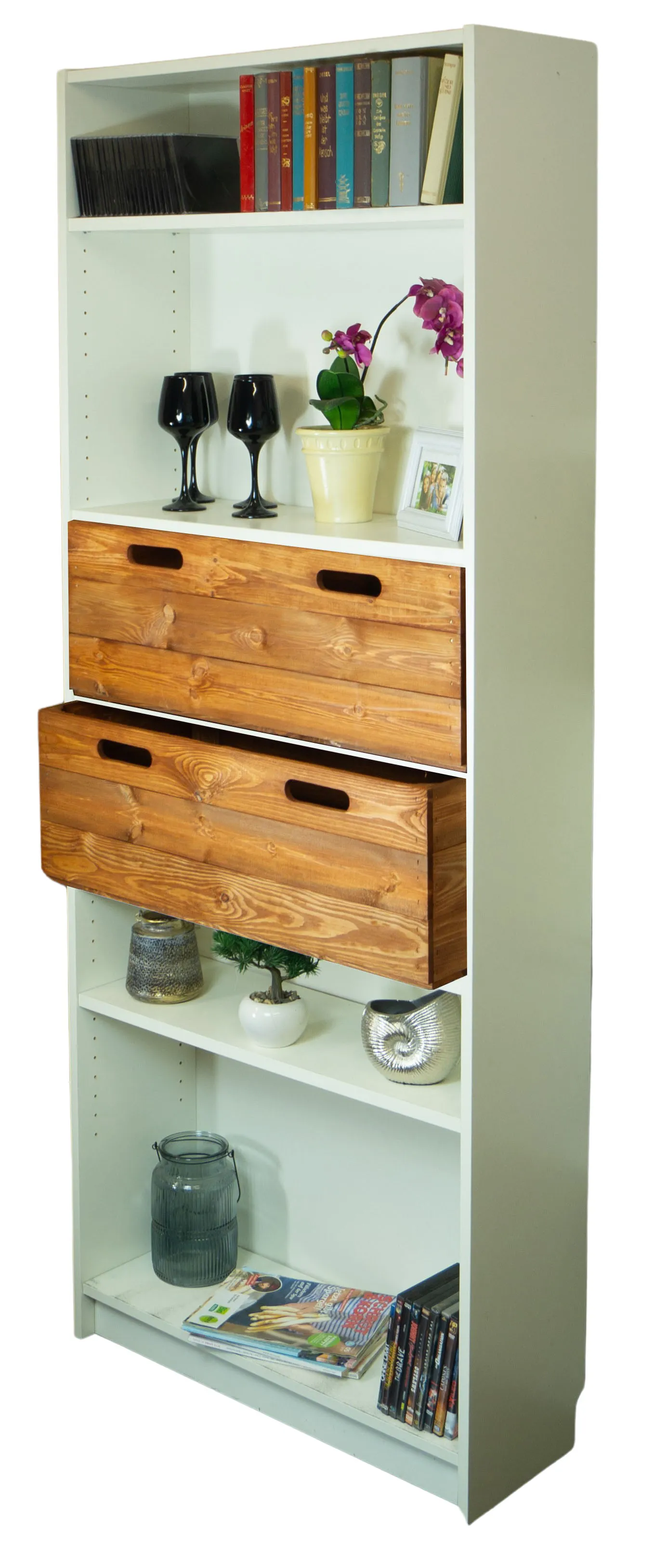 Große Einschubkiste passend für Billy-Regale in ocker 76x25x27cm