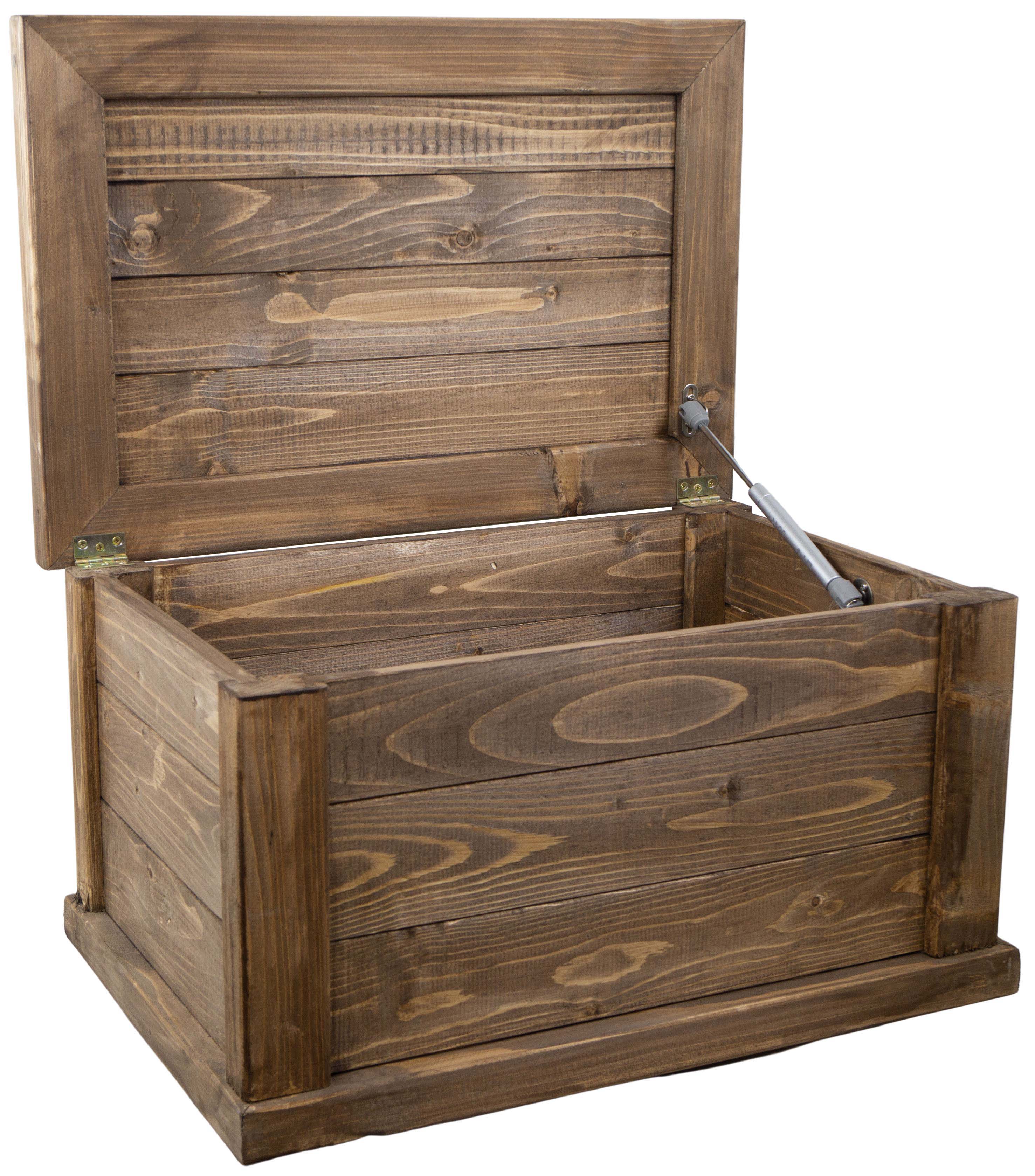 massive Holztruhe UK braun mit Zylinder 60x40x34cm massive Holztruhe UK braun mit Zylinder 60x40x34cm