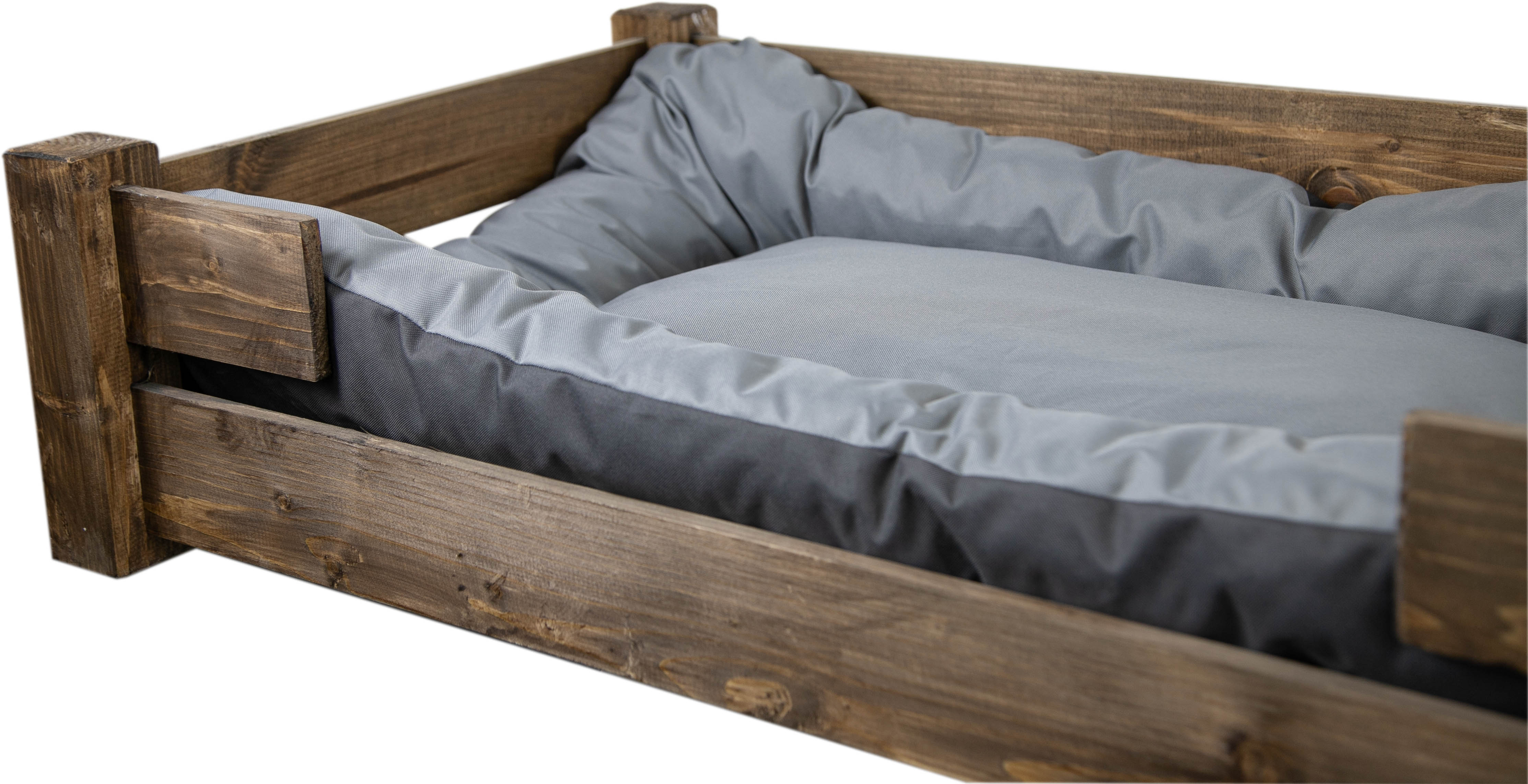 Hundebett Winston XXL Palisander mit Füßen mit Kissen grau 100x60x25cm Hundebett Winston XXL Palisander mit Füßen mit Kissen grau 100x60x25cm