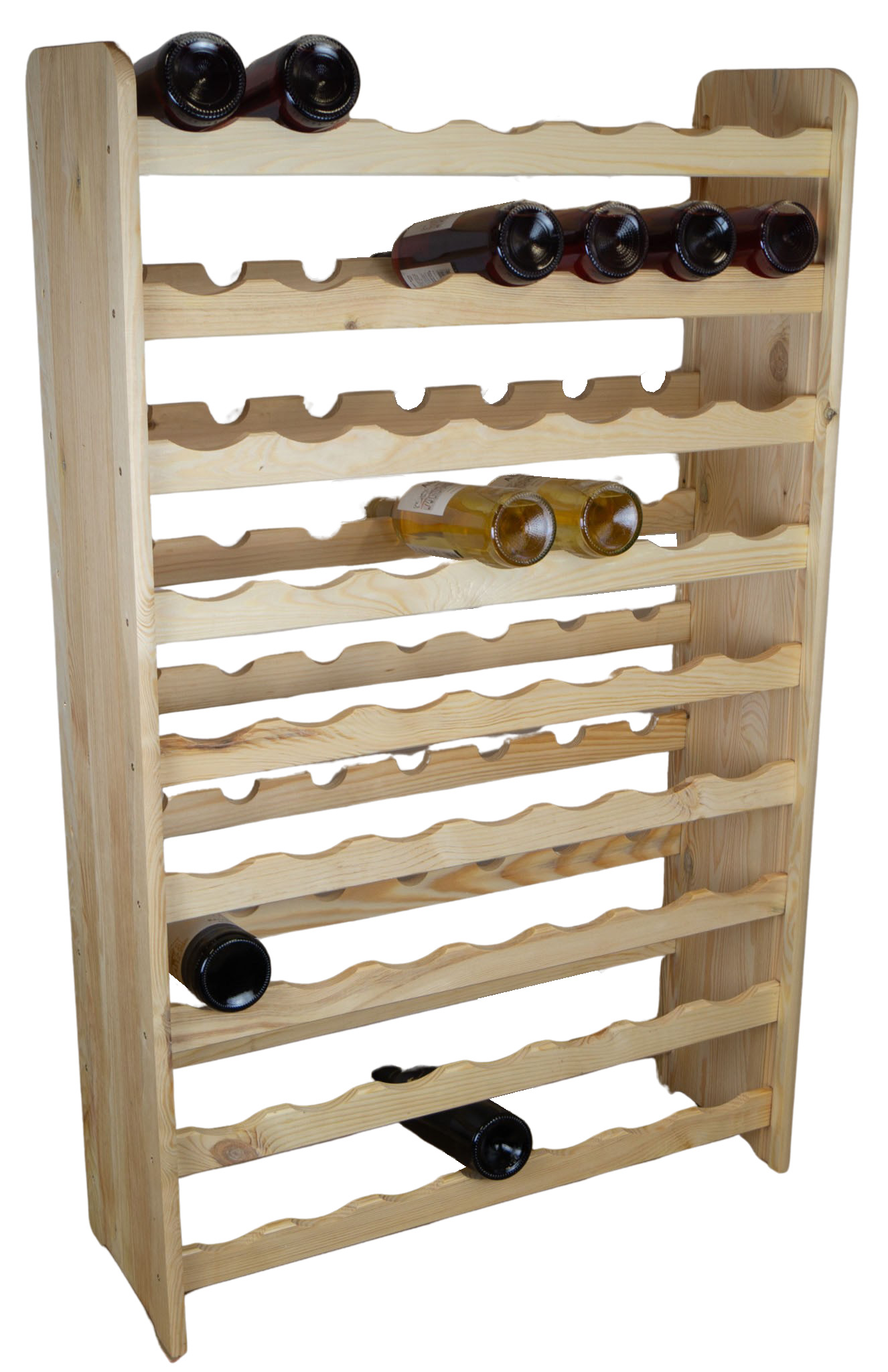 Flaschenregal für 63 Flaschen in natur Flaschenregal für 63 Flaschen