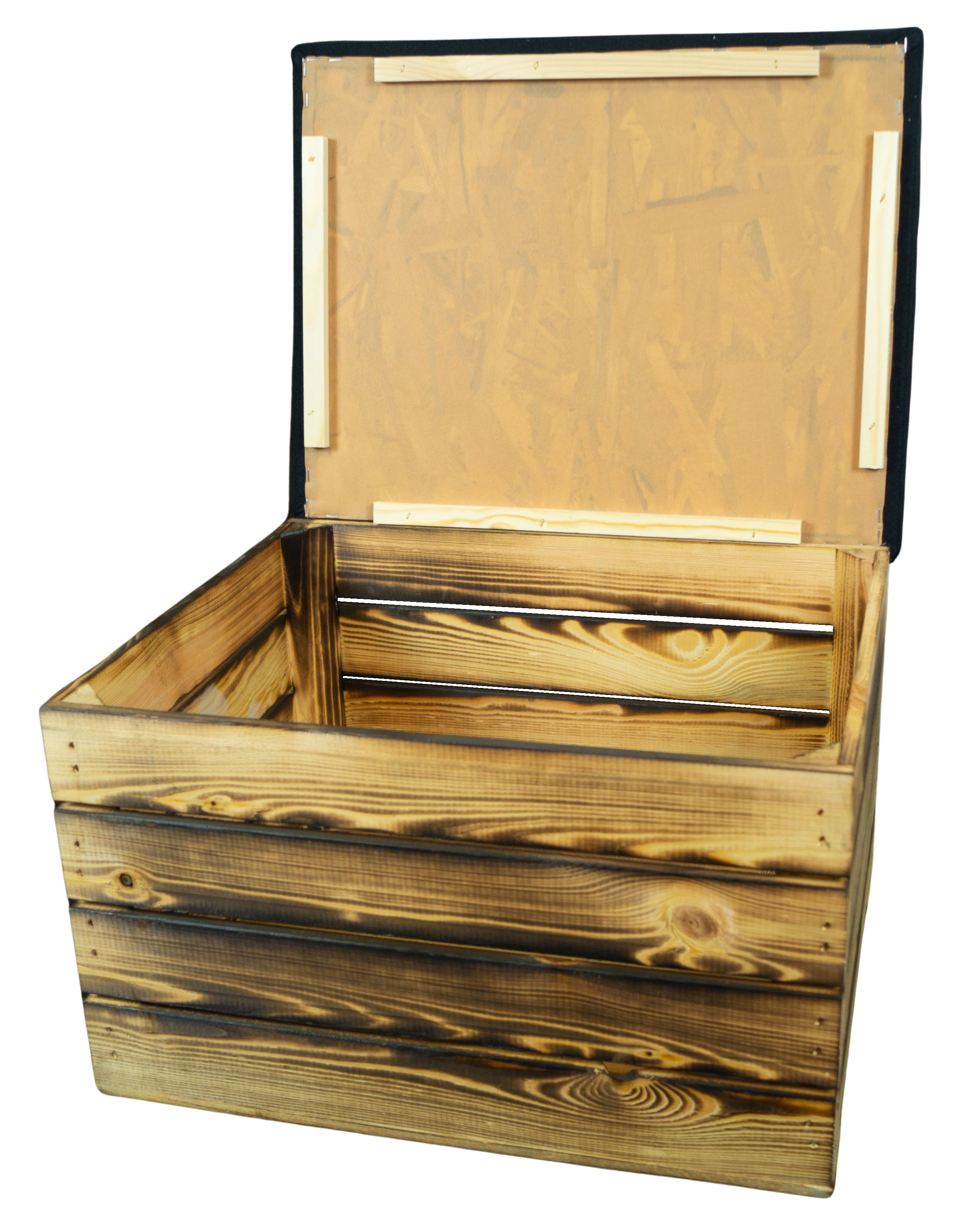 Polsteraufsatz für unsere Holzkiste "Johanna" in schwarz 50x40cm Polsteraufsatz für unsere Holzkiste "Johanna" in schwarz 50x40cm