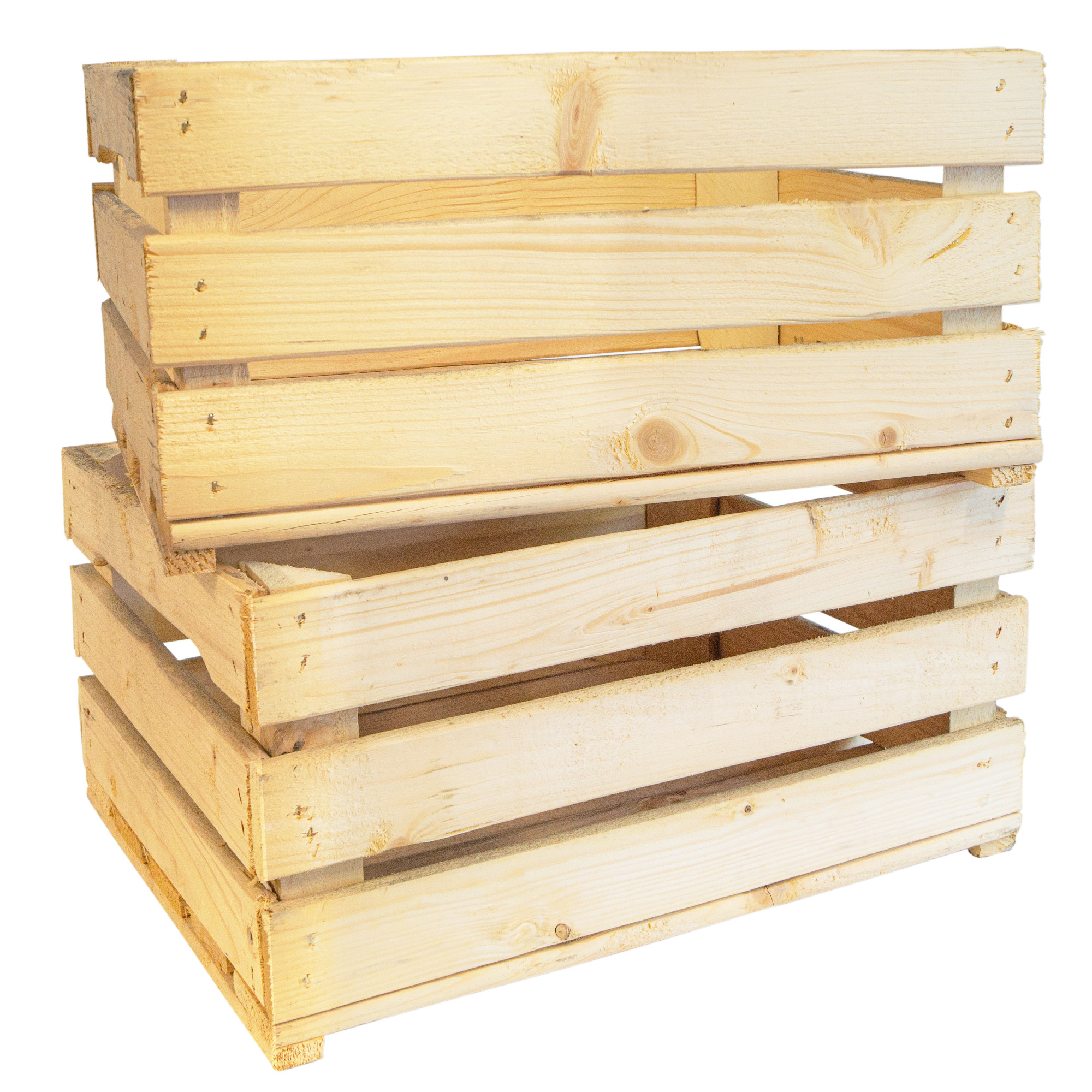 Holzkiste LASSE – Dekorative Aufbewahrungs- und Regalkiste aus Holz in Natur oder geflammt, 40 × 30 × 20 cm Natur