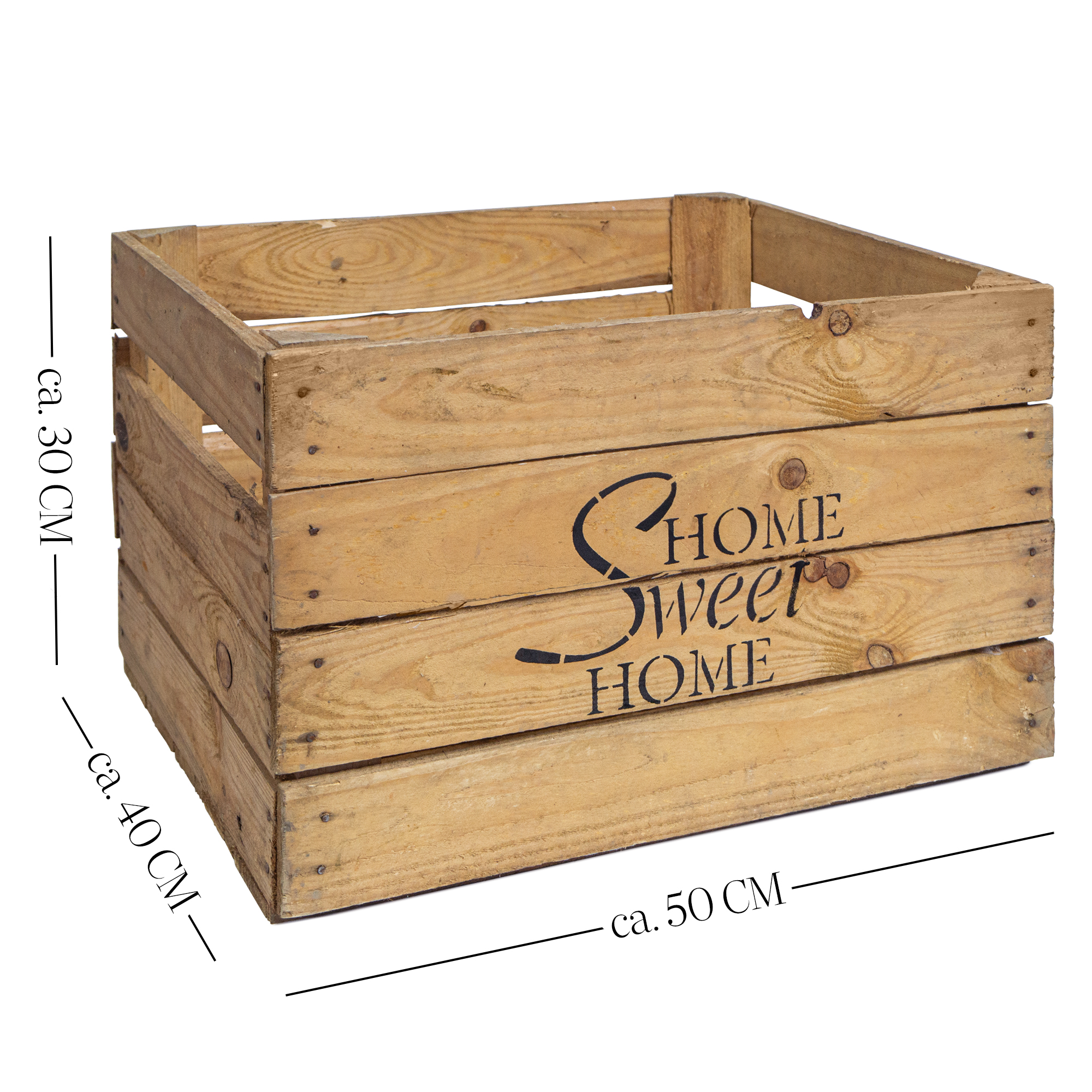Obstkiste Home Sweet Home HSH Natur gebraucht
