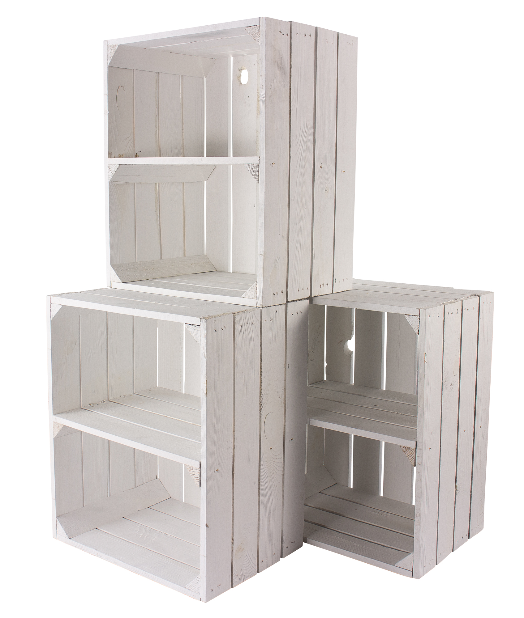 Weiße Kiste für Schuh-und Bücherregal "quer" 50x40x30cm