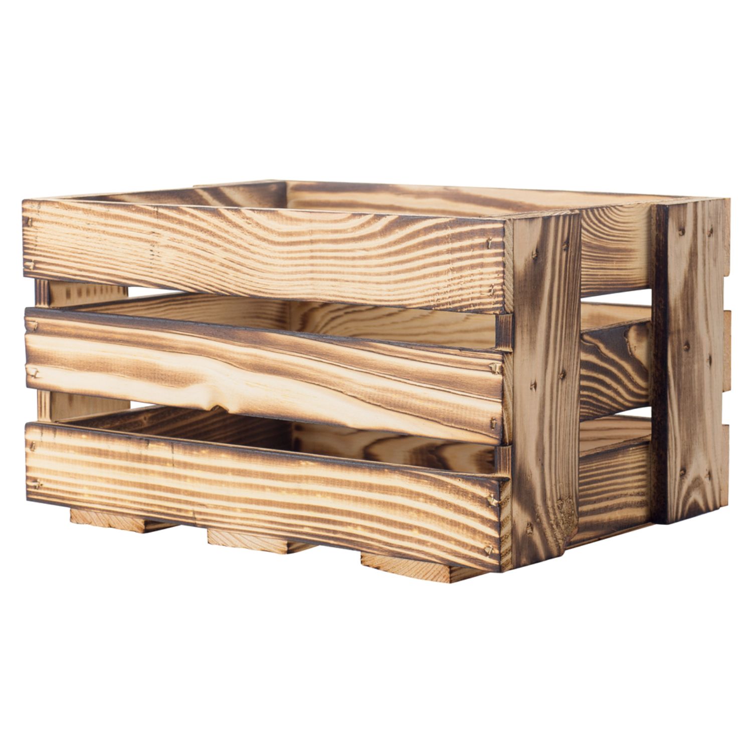 Mini-Weinkiste in geflammt 34x23x19cm Mini-Weinkiste in geflammt 34x23x19cm