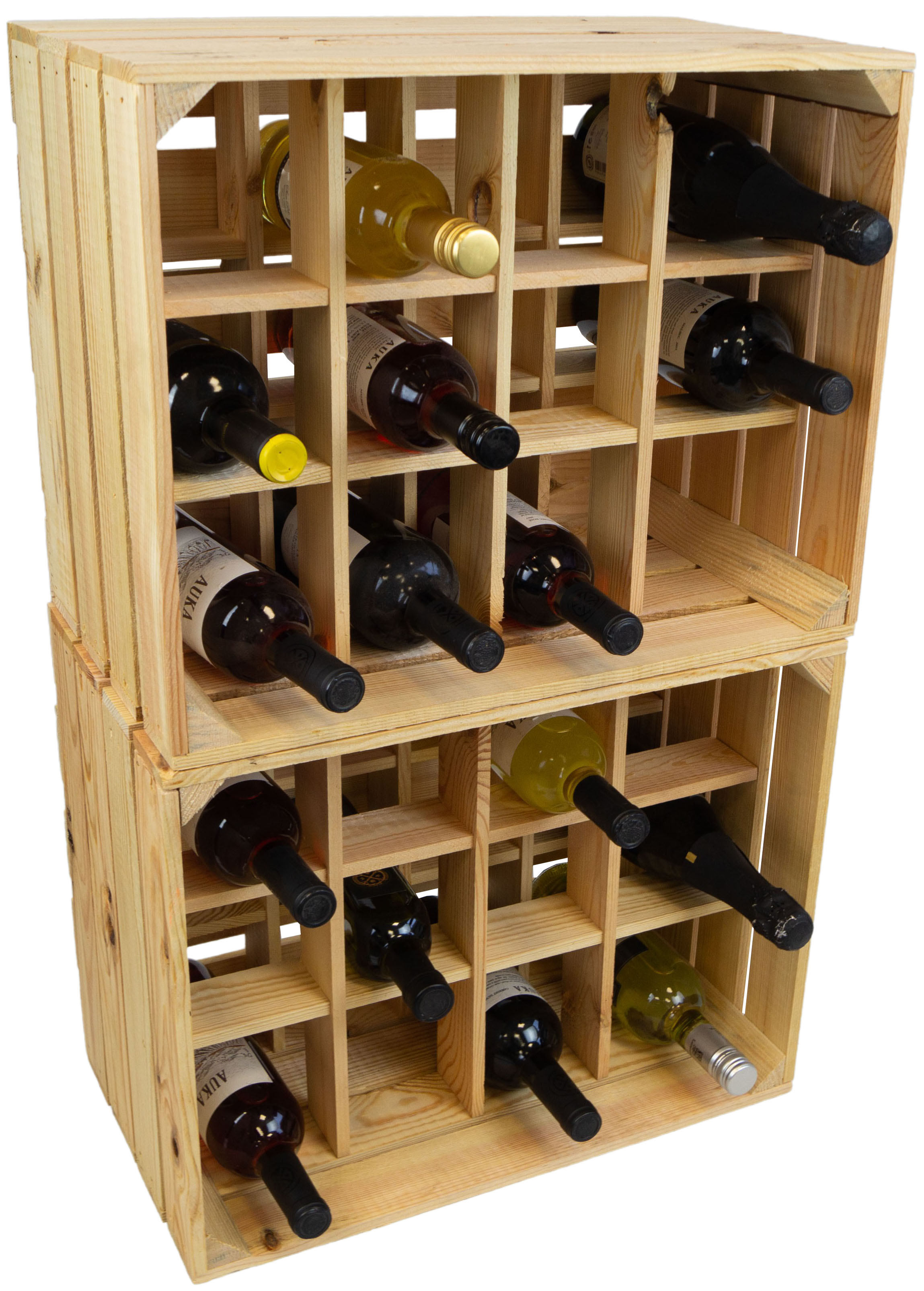 Flaschenregal Weinregal Henry 12er Natur 50x40x30cm