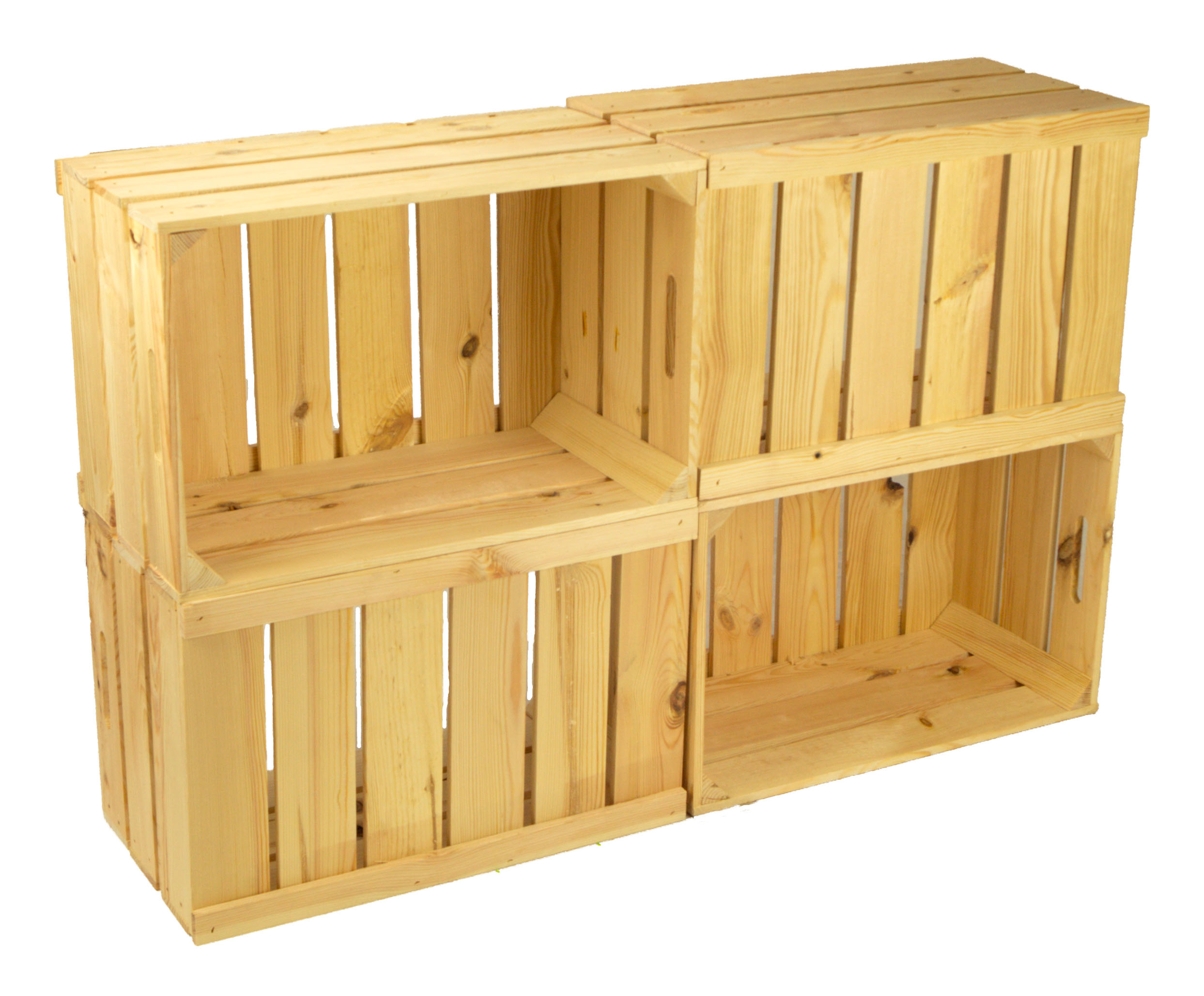 Neue helle Holzkiste Elfriede 54x35x30 cm