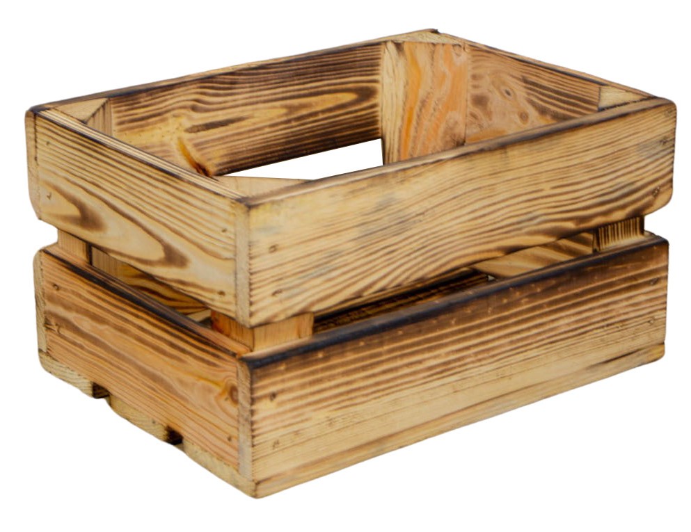 Kleine Holzkiste "Frieda" flambiert Kleine Holzkiste "Frieda" flambiert