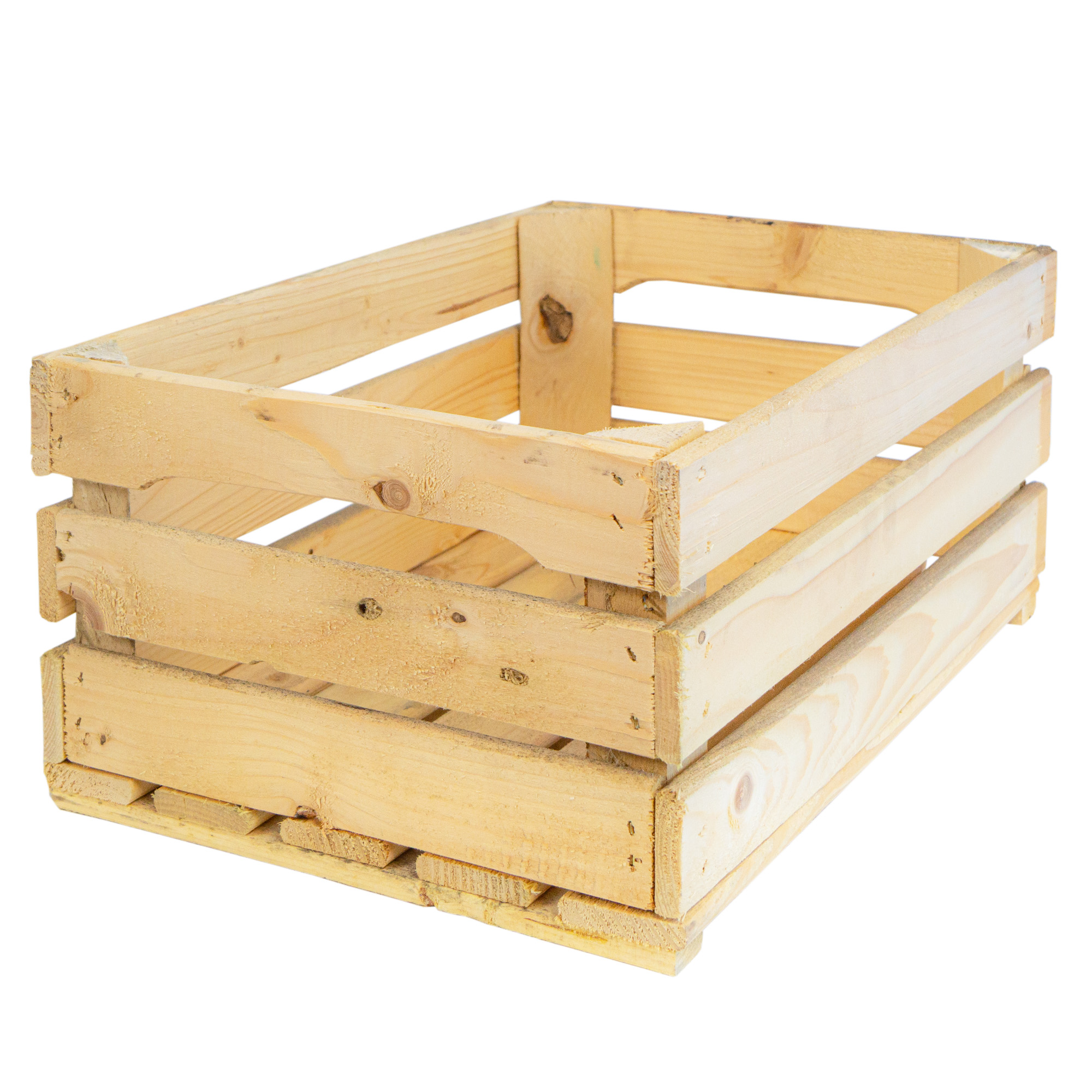 Holzkiste LASSE – Dekorative Aufbewahrungs- und Regalkiste aus Holz in Natur oder geflammt, 40 × 30 × 20 cm Natur
