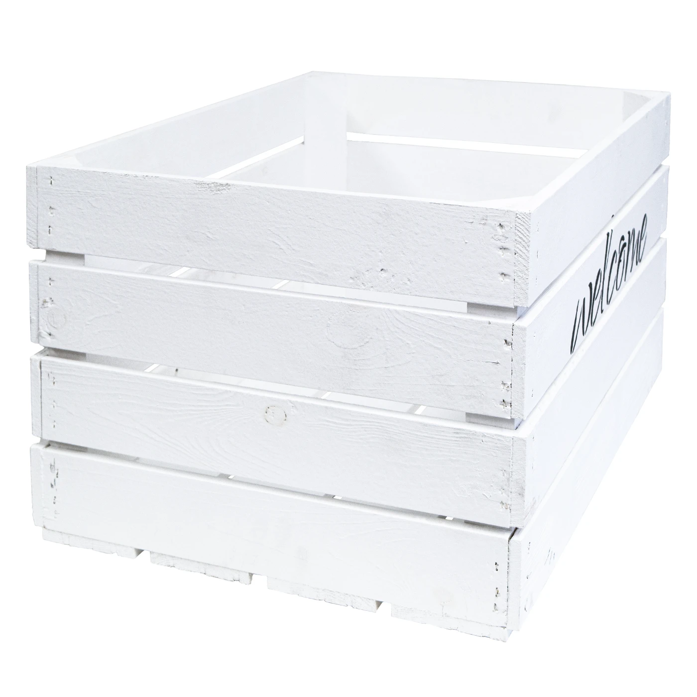 Obstkiste Welcome Welcome Weiss