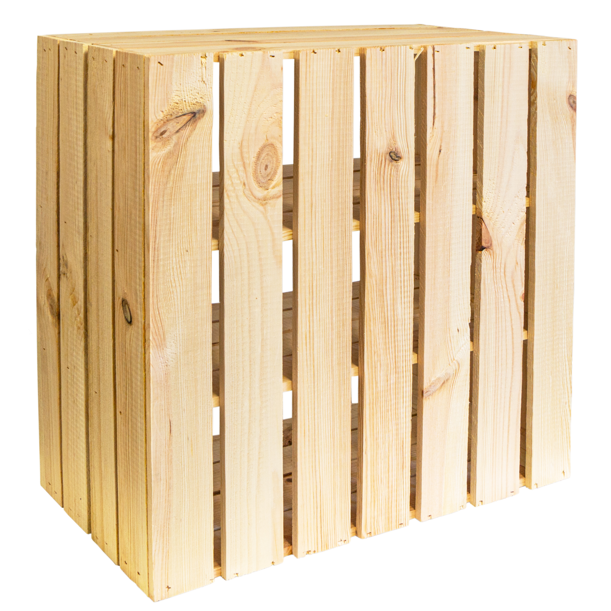 Regalkiste Tamme Natur mit 3 Fächern Natur 55x55x30cm