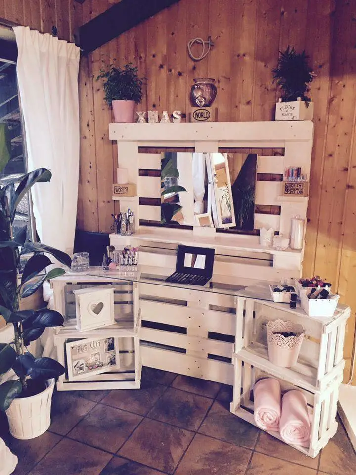 Neue weiße Weinkiste 46x30,5x24cm