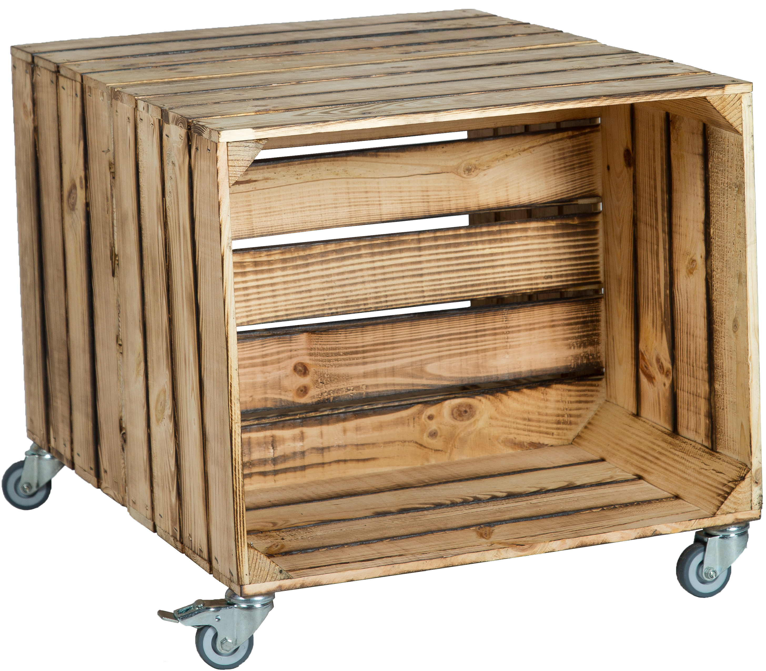 kleiner Obstkistentisch Johanna geflammt inkl. Rollen