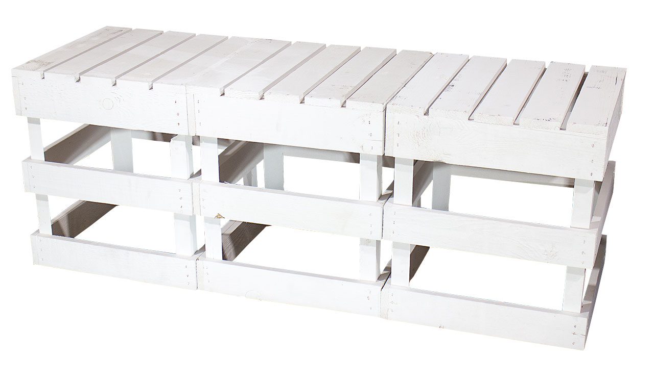 Weißer Hocker 42x42x45cm Weißer Hocker 42x42x45cm