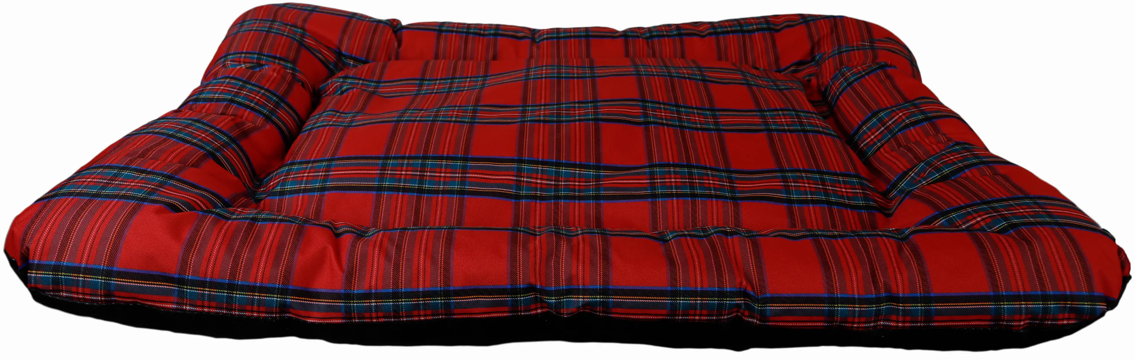 Hundebett Rocky geflammt optional mit Kissen 80x50x21cm Nur Kissen rot