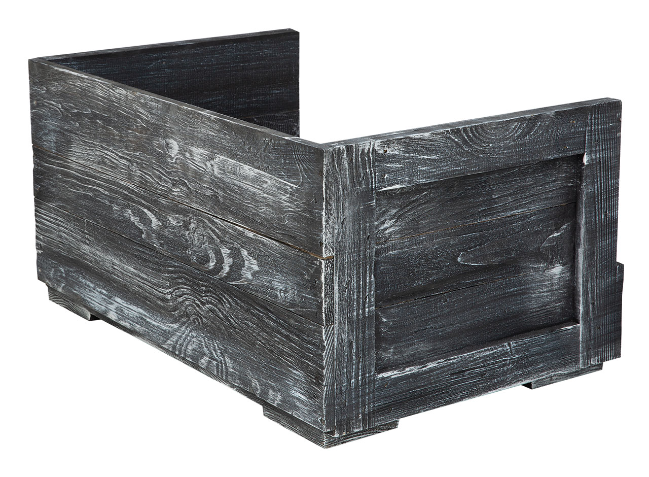 Kleines Katzenbett "Kitty" in schwarzem Holz mit Kissen 60x40x30cm Kleines Katzenbett "Kitty" in schwarzem Holz mit Kissen 60x40x30cm