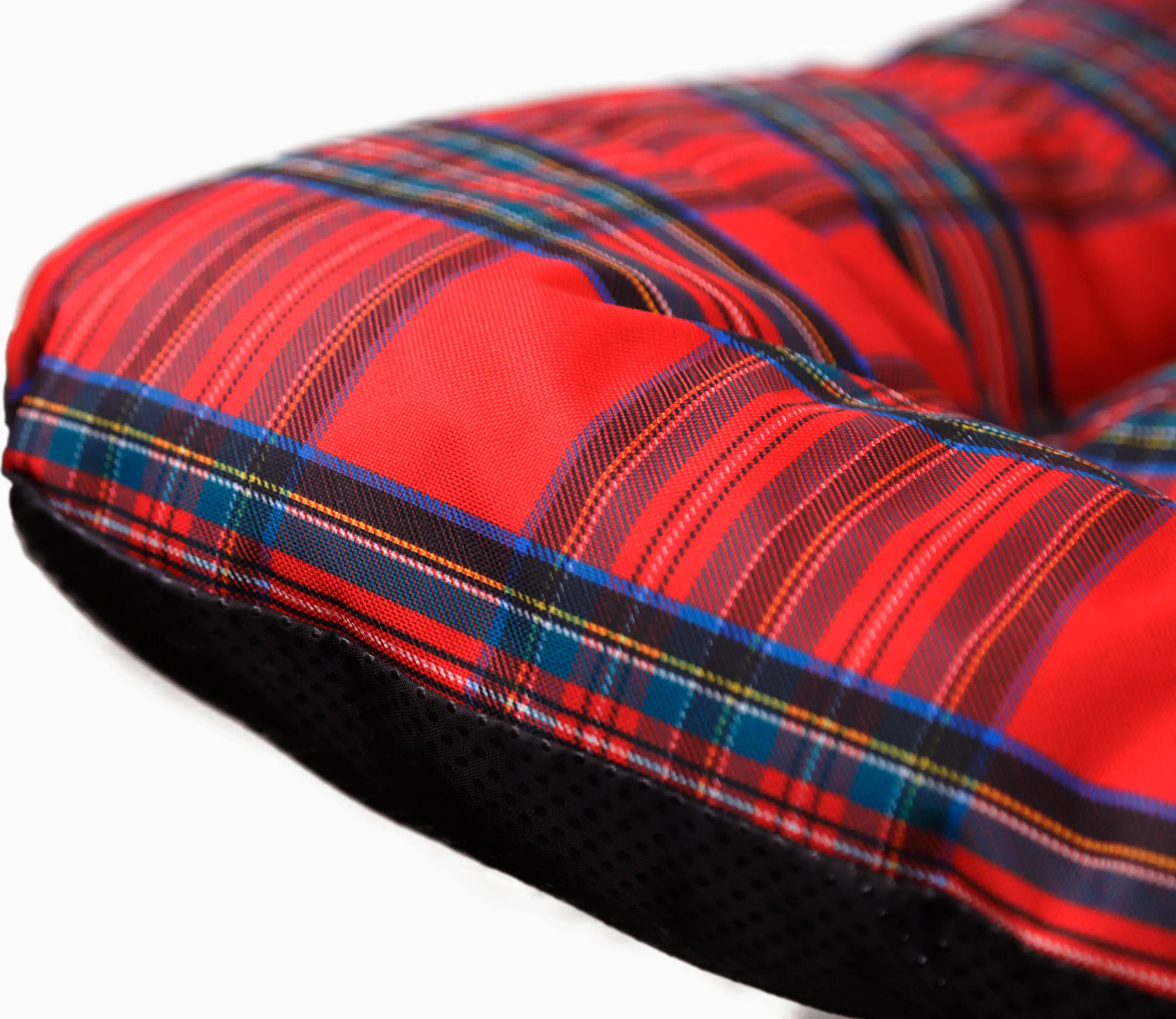 Hundebett Rocky geflammt optional mit Kissen 80x50x21cm Nur Kissen rot