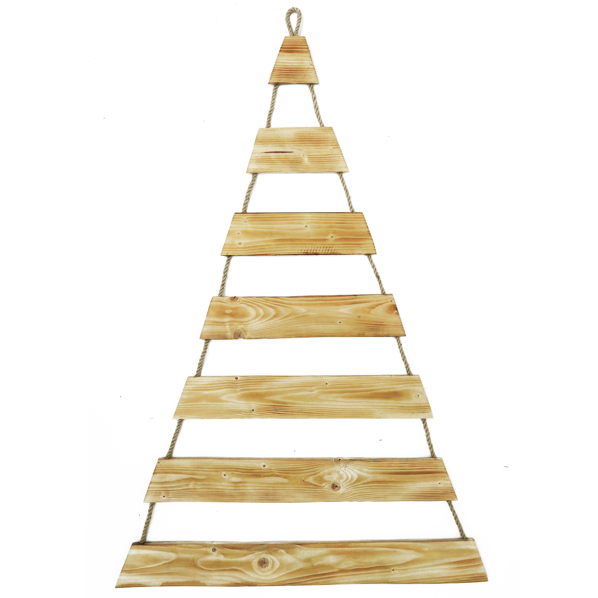 Weihnachtsbaum Adventskalender mit 24 Plätzen in geflammt Deko-Holzleiter in Weihnachtsbaum-Form zum Aufhängen Tannenbaum Leiter