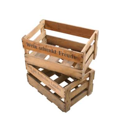 B-Ware Alte Weinkiste mit Aufdruck 46x30,5x24cm 4x /// B-Ware /// Alte Weinkiste mit Aufdruck 46x30,5x24cm
