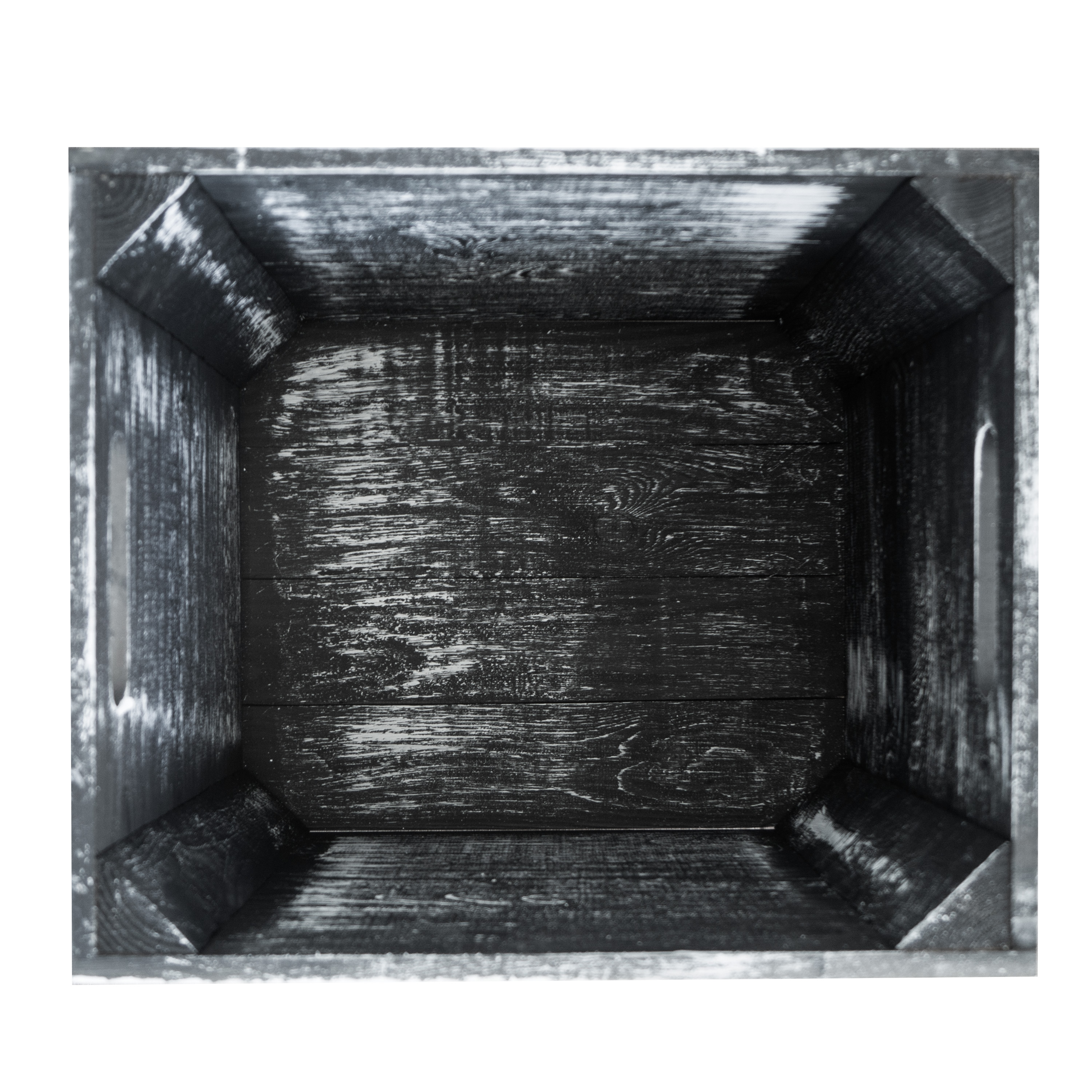 4er Set - Holzkiste "shabby schwarz" 33x37,5x32,5cm