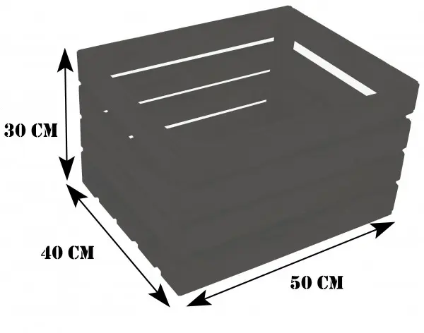 Neue helle stabile Apfelkiste Johanna natur 50x40x30cm