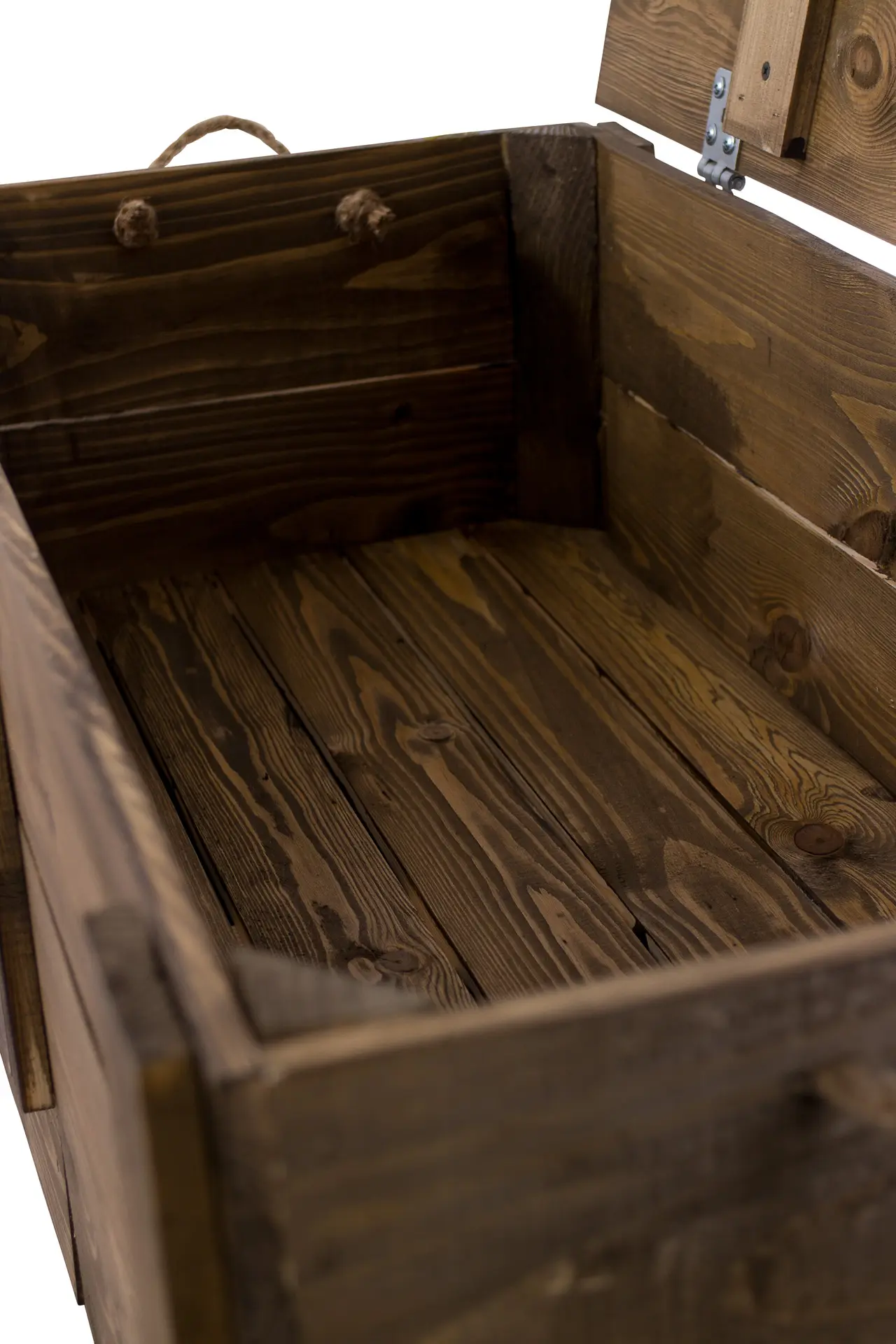 XXL Holztruhe Used mit 2 Schubladen und Kordel 85 x 39 x 40 cm