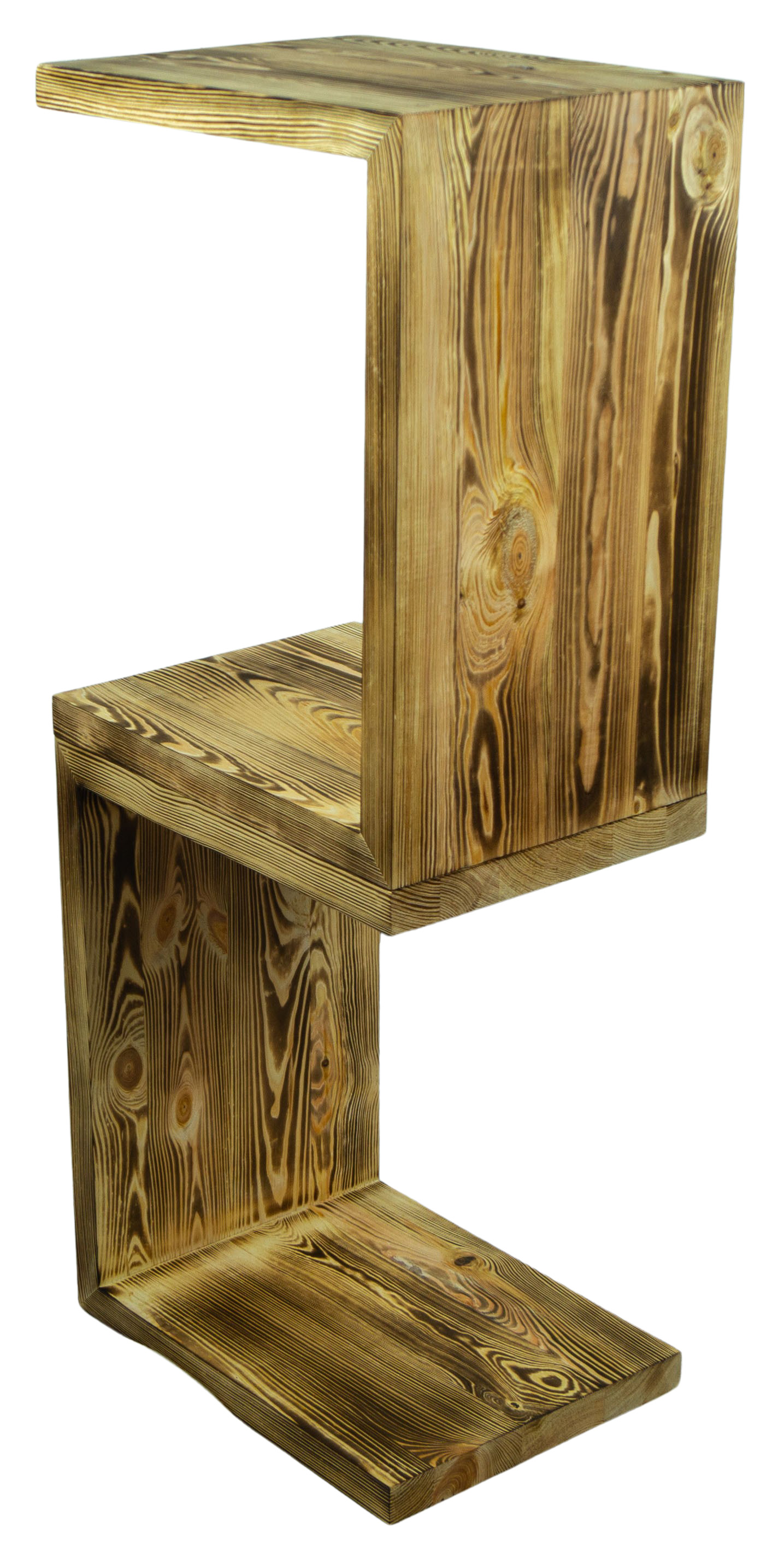 Beistelltisch 50x40x40cm in geflammt Beistelltisch 50x40x40cm Sitzhocker in geflammt