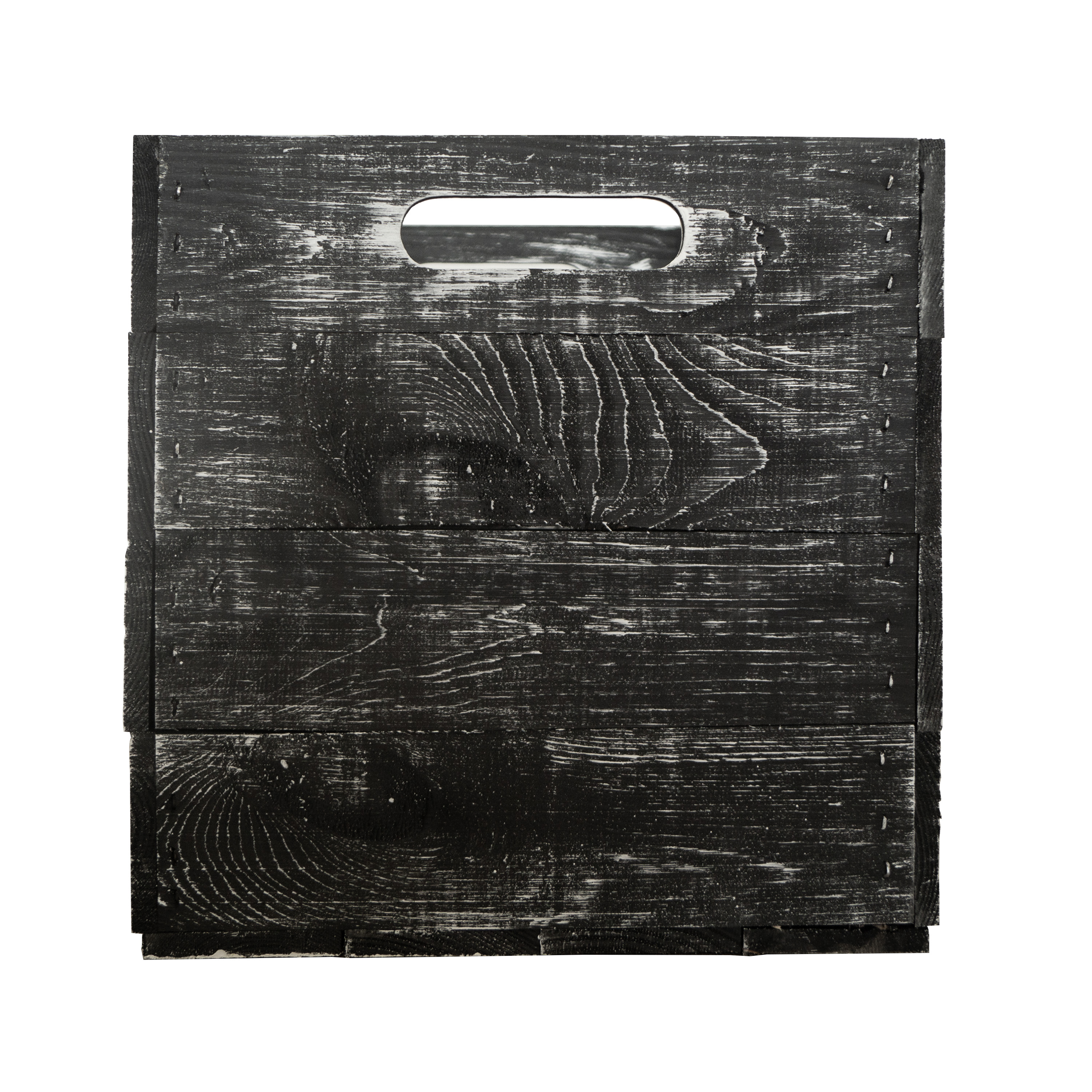 4er Set - Holzkiste "shabby schwarz" 33x37,5x32,5cm