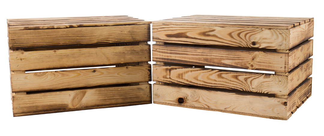 Neue Holztruhe geflammt *klein* 48x36x30cm Neue Holztruhe geflammt *klein* 48x36x30cm