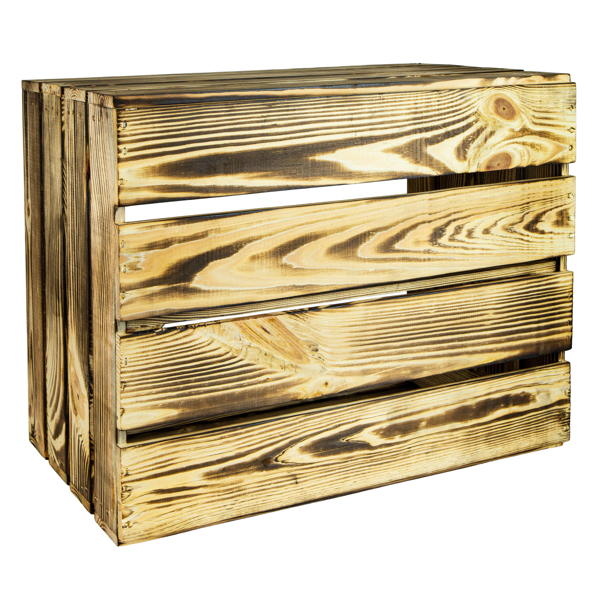 Geflammte Kiste für Schuh-und Bücherregal 50x40x30cm Geflammte Kiste für Schuh-und Bücherregal 50x40x30cm