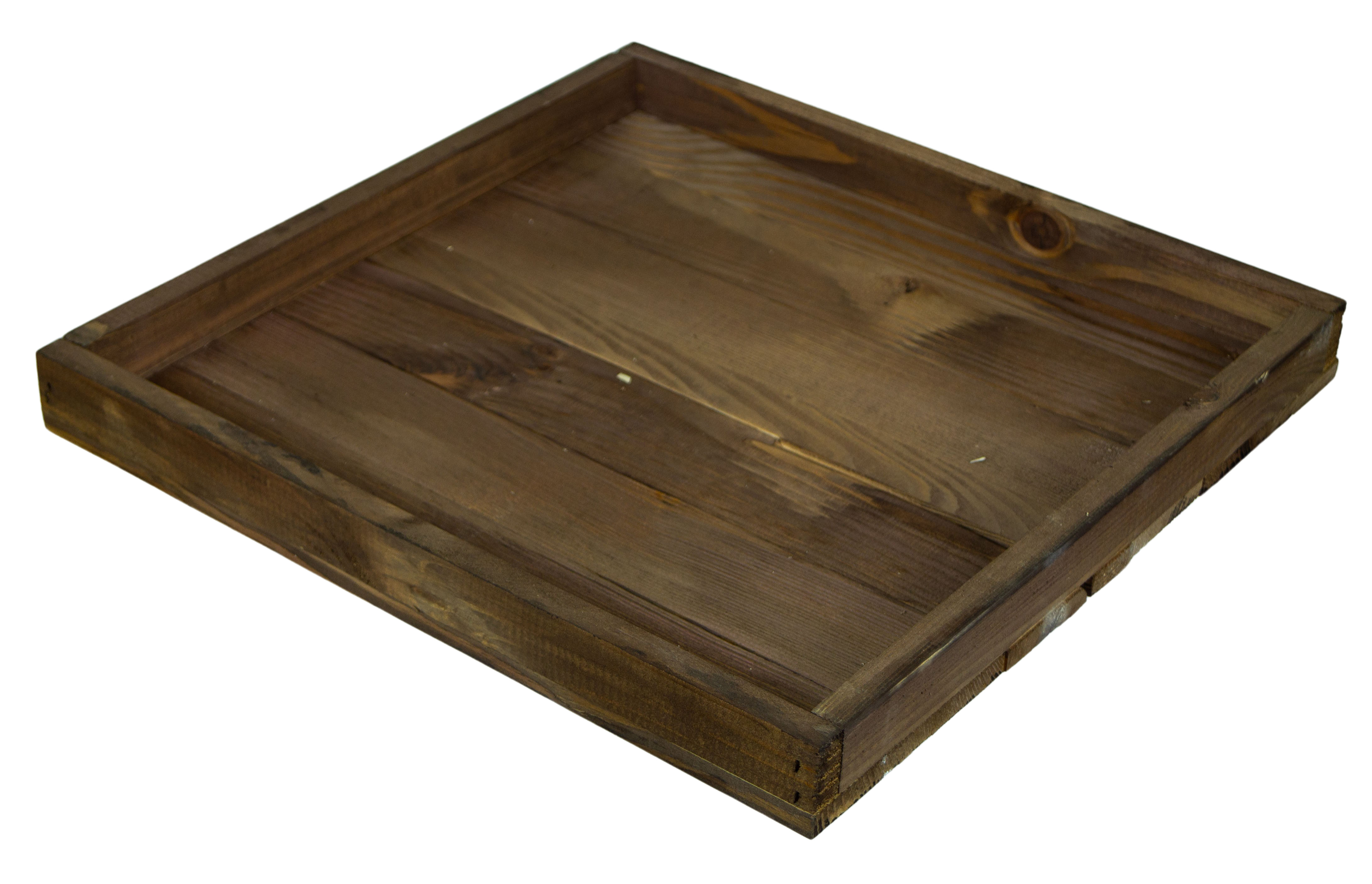 Kleines Dekotablett-Set aus 5 Holzkisten 40x40cm 8cm Höhe