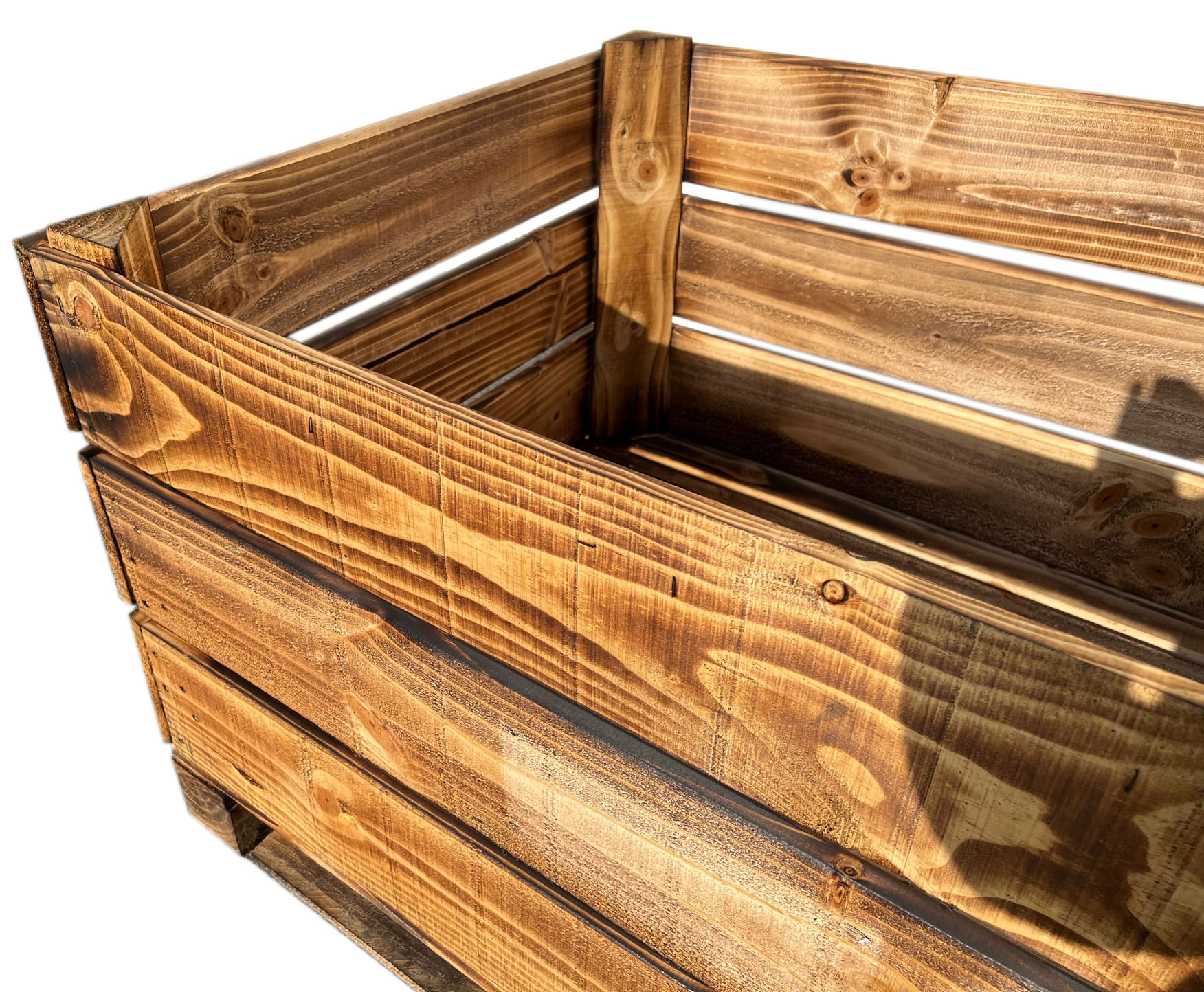 Geflammte Großkiste für Hochbeet 120x100x81cm *Abholerpreis* Geflammte Großkiste für Hochbeet 120x100x81cm *inkl. VERSAND*