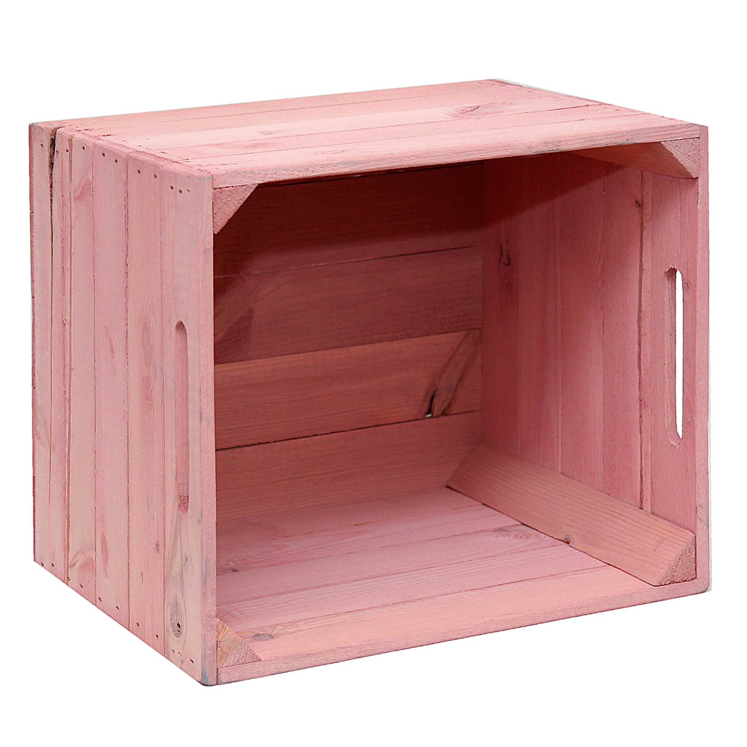 Holzkiste in Rosa für Kallax Regale 33x37,5x32,5cm Holzkiste in Rosa für Kallax Regale 33x37,5x32,5cm